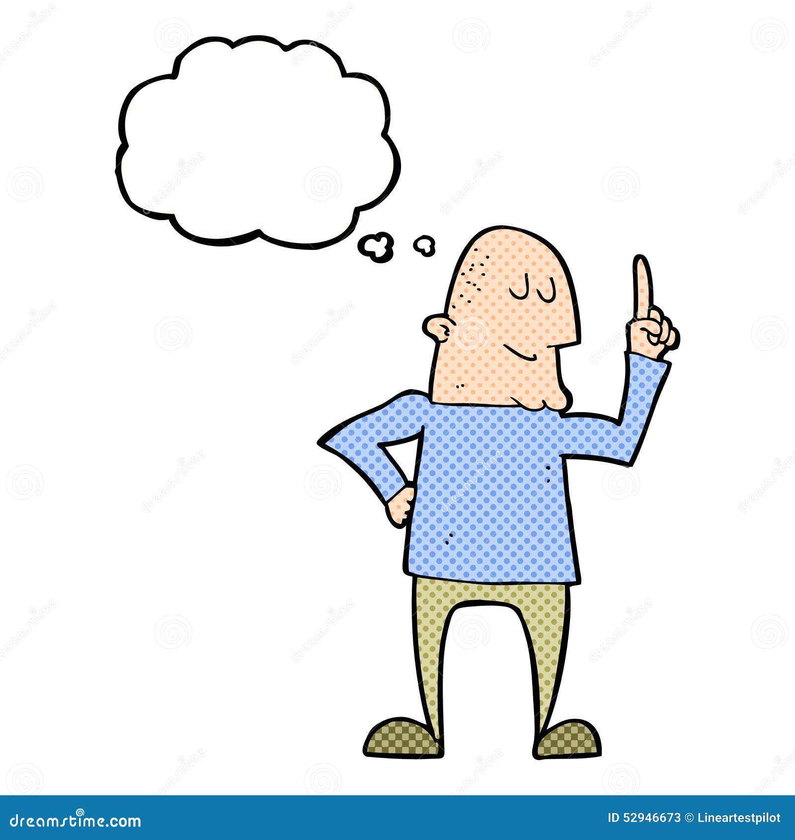 Wallpaper #k2eg8pIBSpphPi3-sXFs270 Cartoon Man Pointing Finger with Thought Bubble Stock Illustration