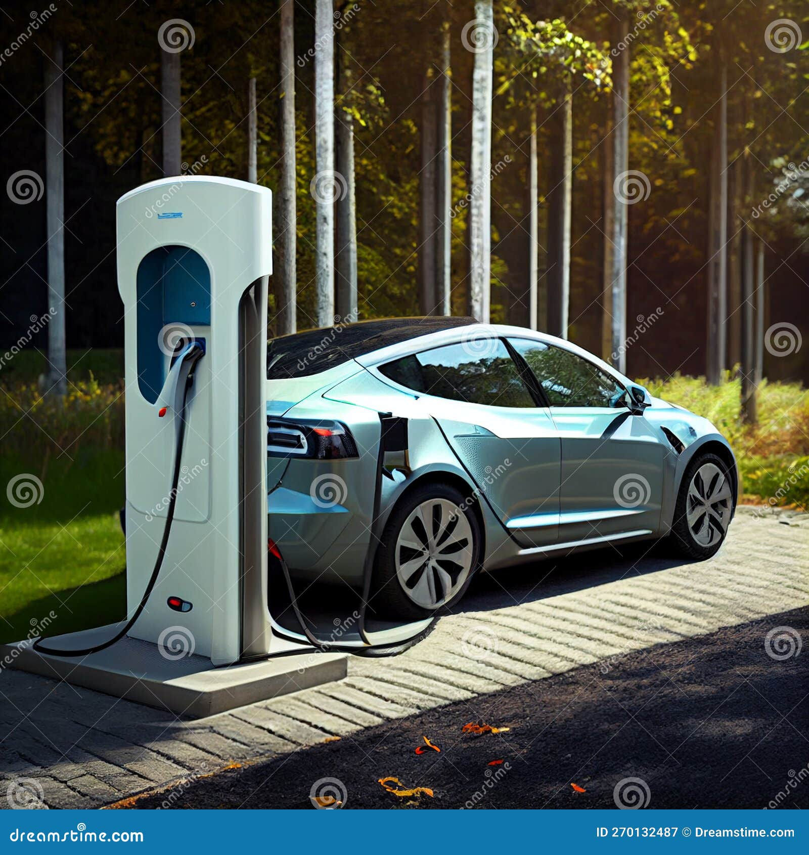 Wallpaper #NmeO9pIBSpphPi3-S4QM217 Charging Modern Electric Car on the Street Which Are the Future of the