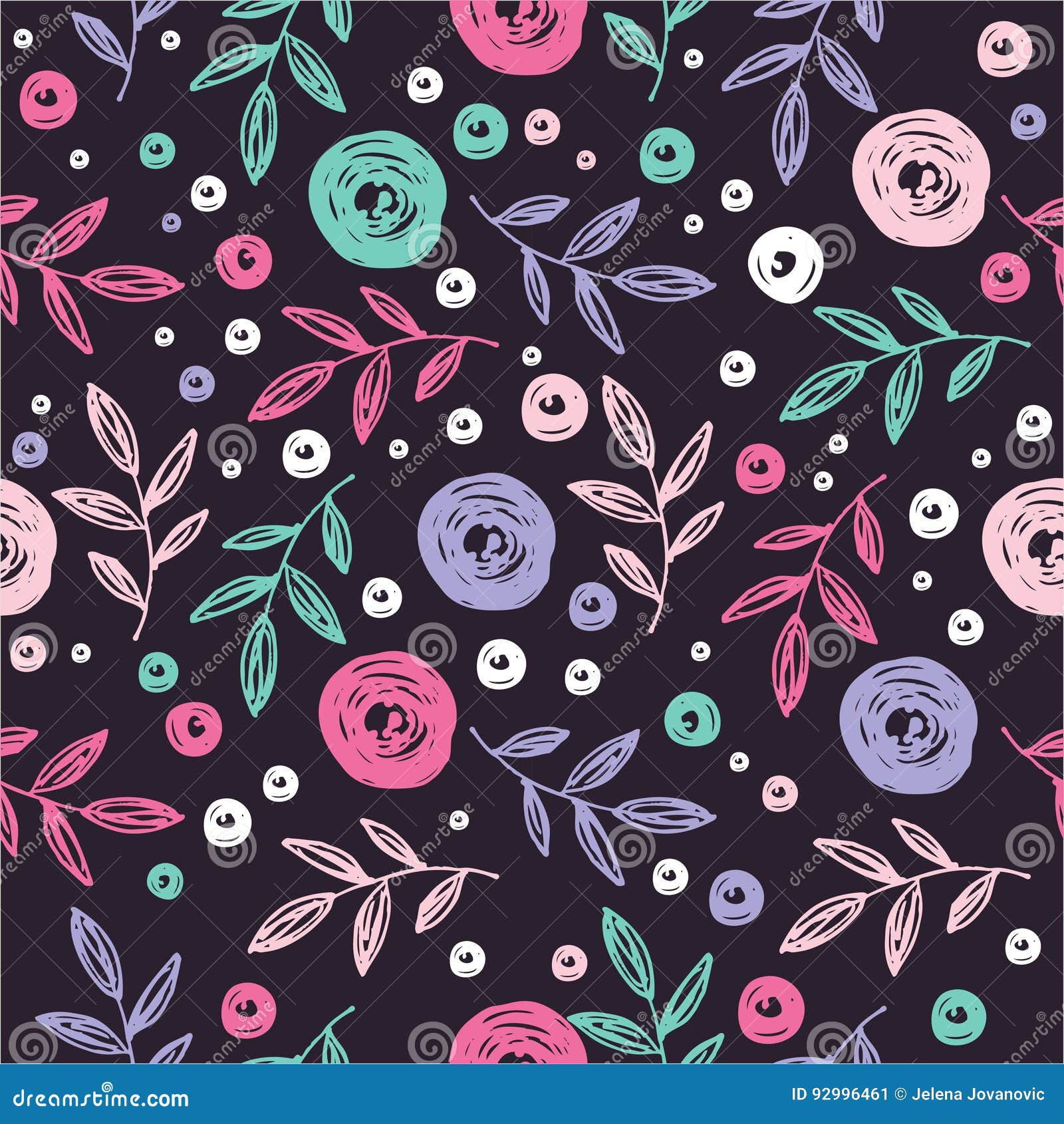 Wallpaper #7wCA644BSdW8dNouOhGM44 Colorful Floral Graphic Pattern Design Stock Illustration