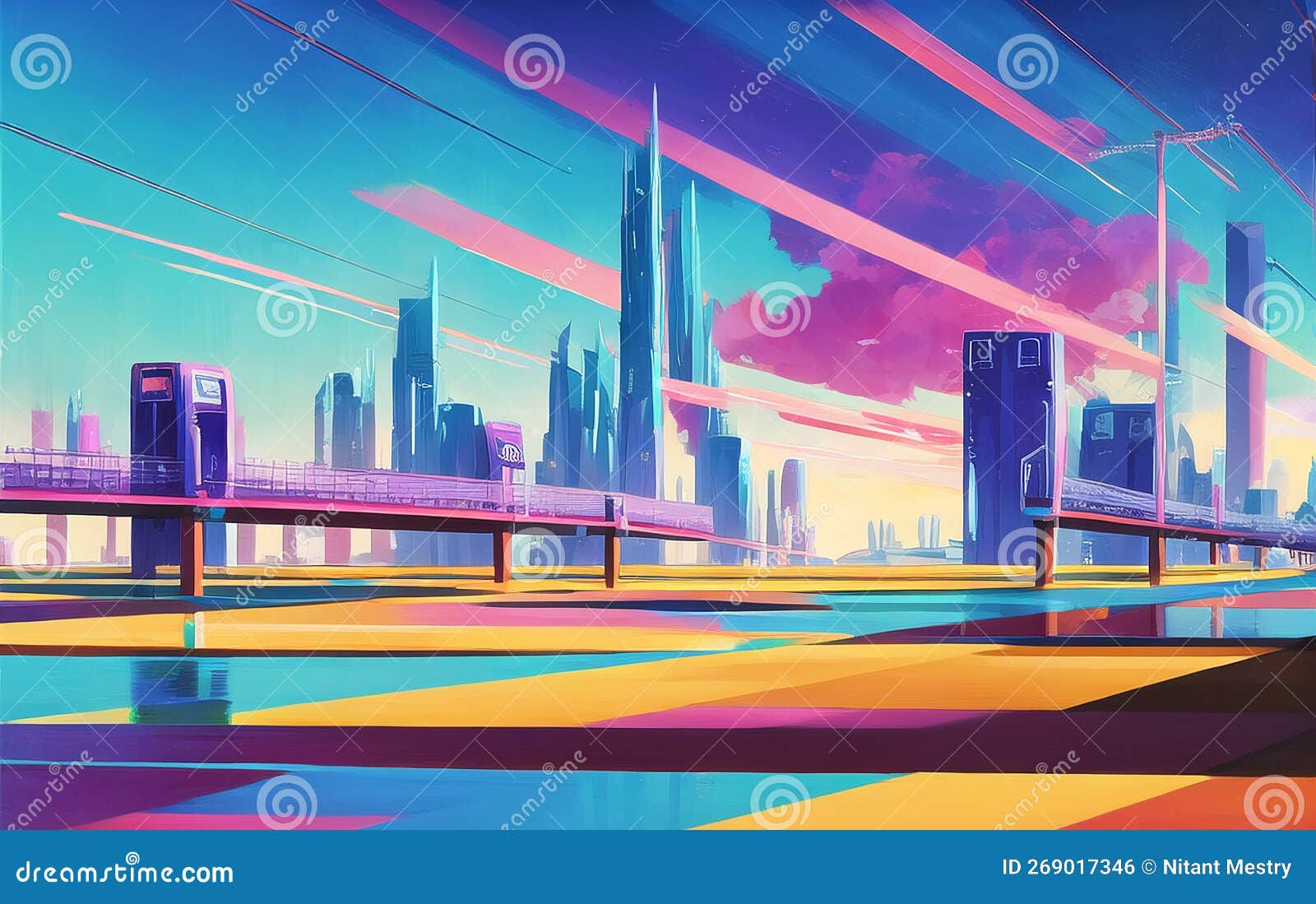 Wallpaper #C2cfDZMBSpphPi3-T-MG450 Cyberpunk Theme Sci Fi Background 3D Rendering of Abstract Neon Mega