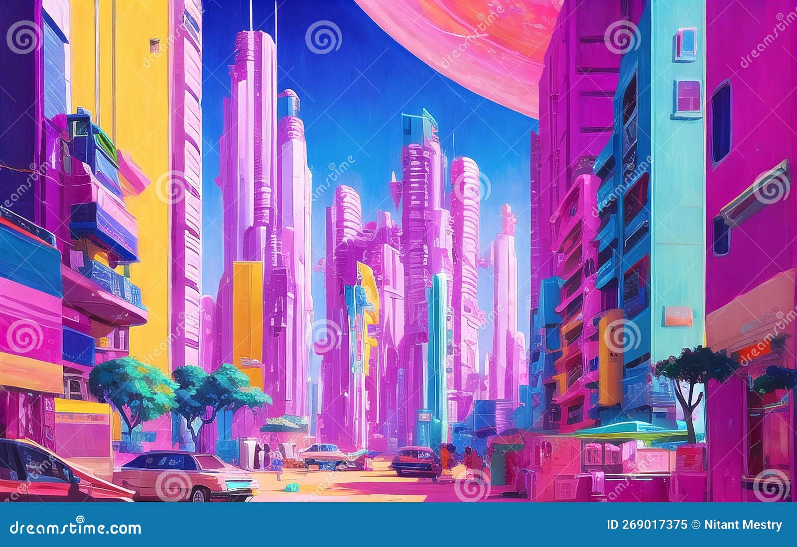 Wallpaper #C2cfDZMBSpphPi3-T-MG269 Cyberpunk Theme Sci Fi Background 3D Rendering of Abstract Neon Mega