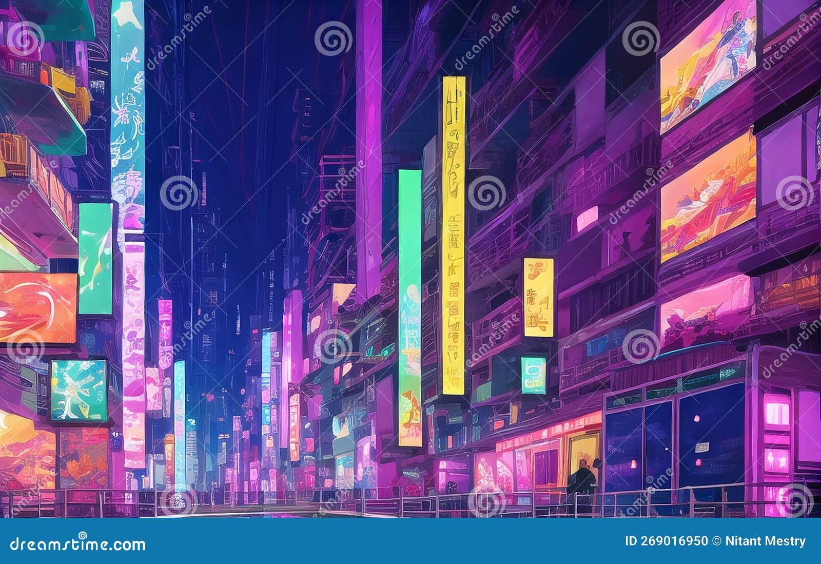 Wallpaper #C2cfDZMBSpphPi3-T-MG211 Cyberpunk Theme Sci Fi Background 3D Rendering of Abstract Neon Mega