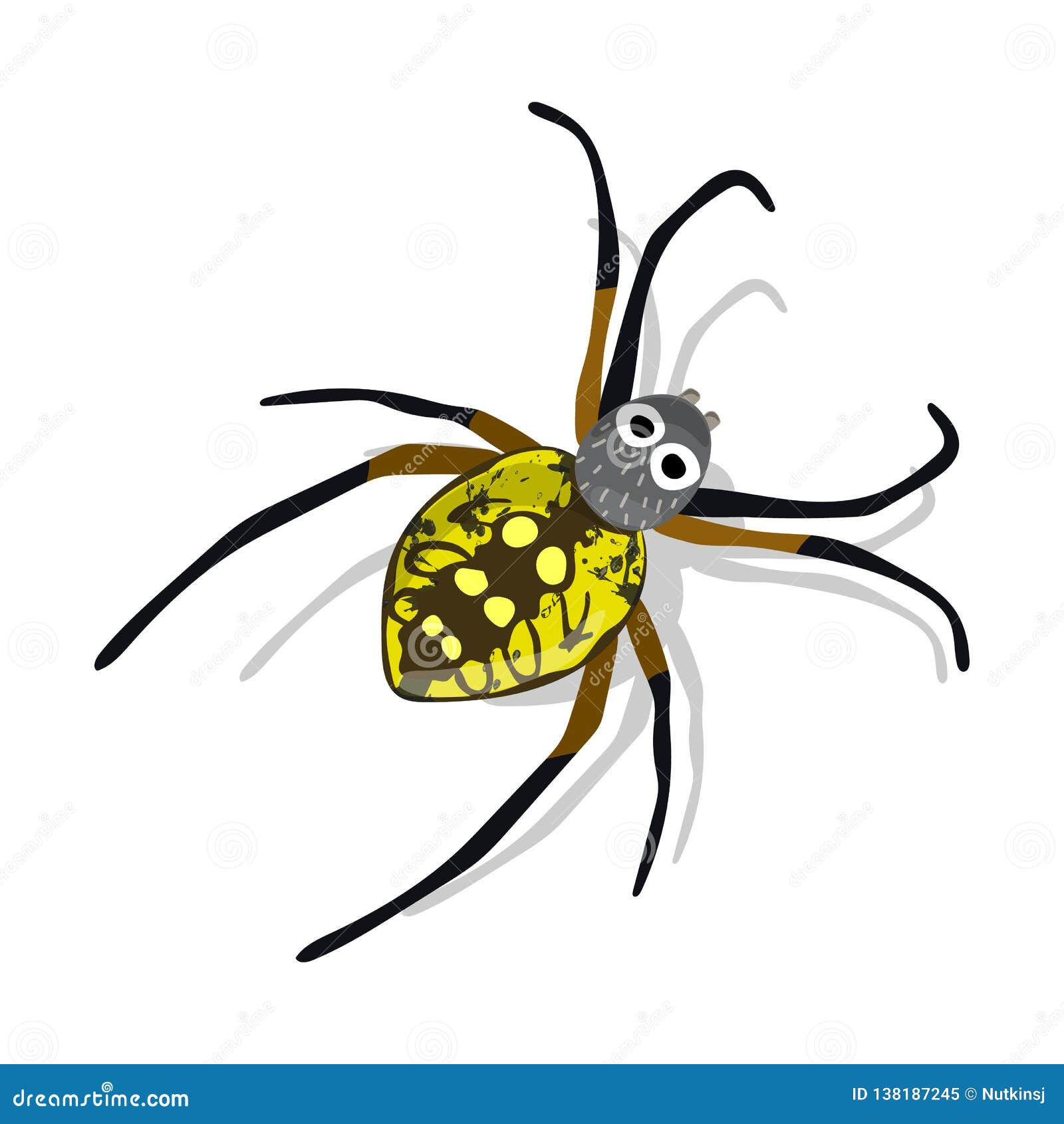 Wallpaper #dmc-DJMBSpphPi3--N2q246 Colorful Yellow Spider Isolated Stock Vector Illustration of Strange