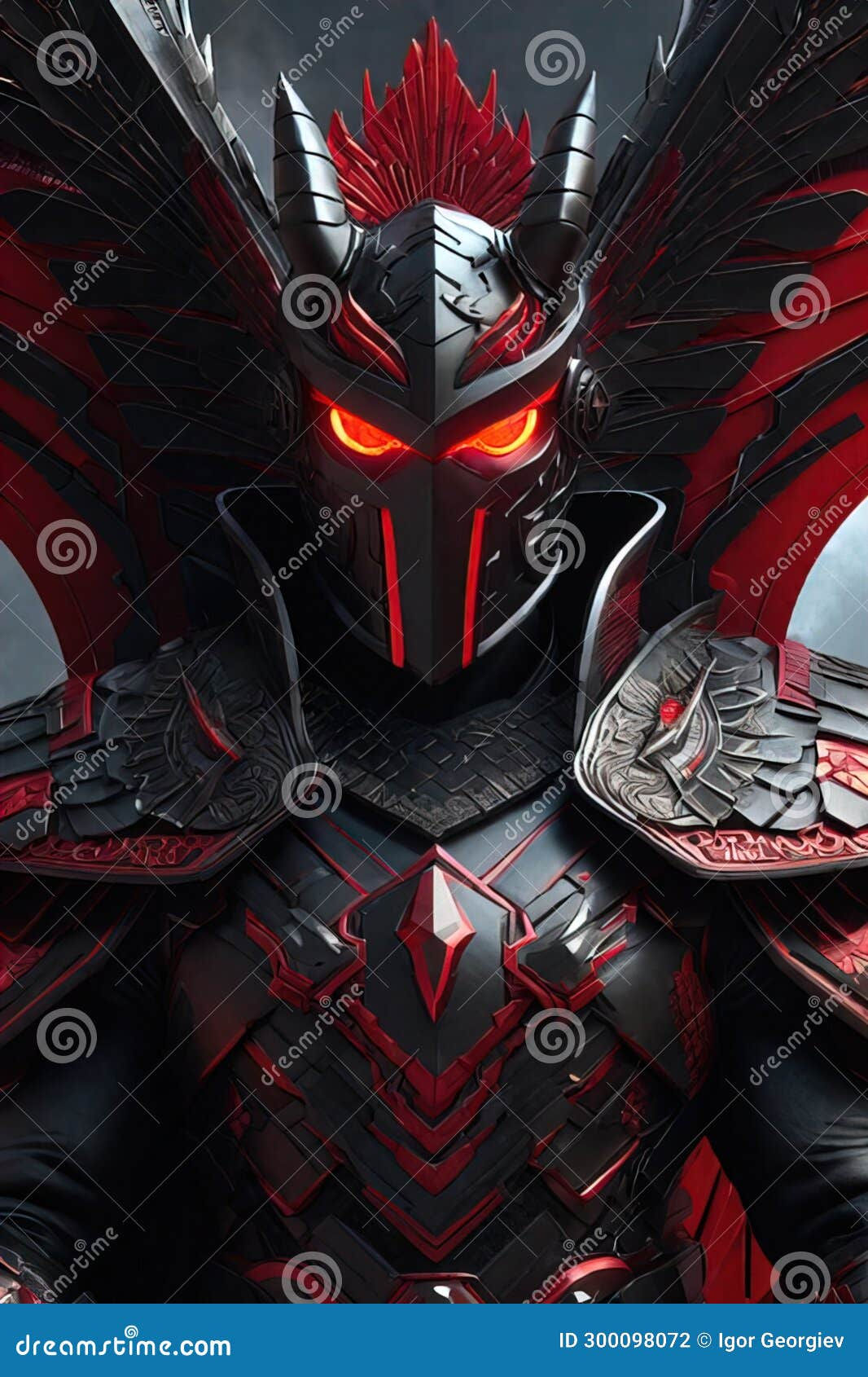 Wallpaper #-63cMZMBKf019FdaOxFD84 A Close Up of a Cyclops Wearing an Epic Art Ornate Dramatic Devil Wing