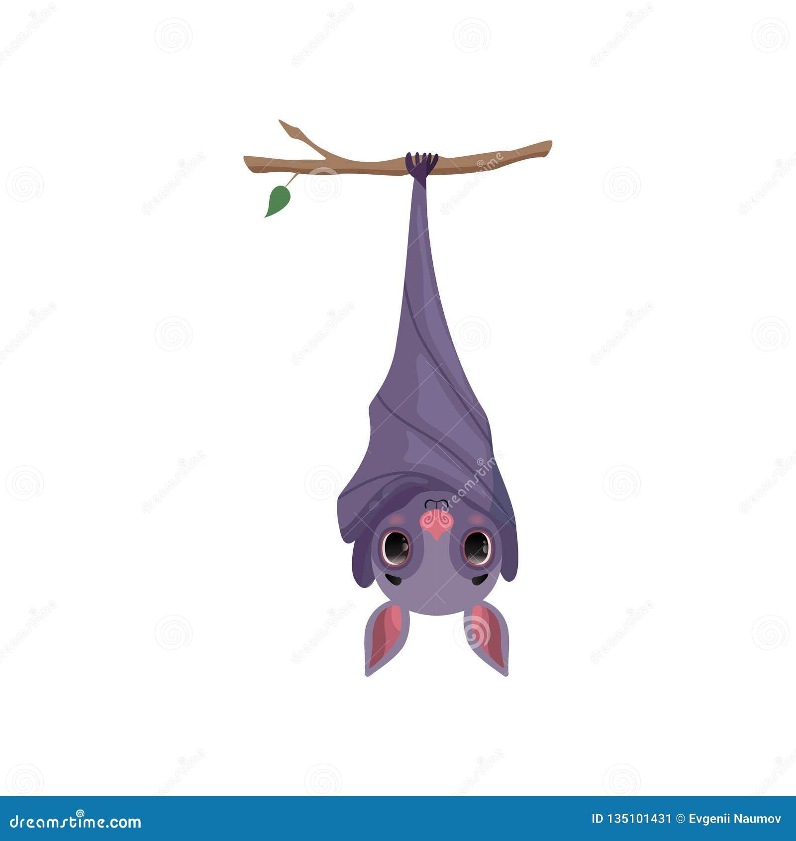 Wallpaper #2mdTDJMBSpphPi3-nt1P187 Cute Bat Hanging Upside Down on Tree Branch Funny Creature Cartoon
