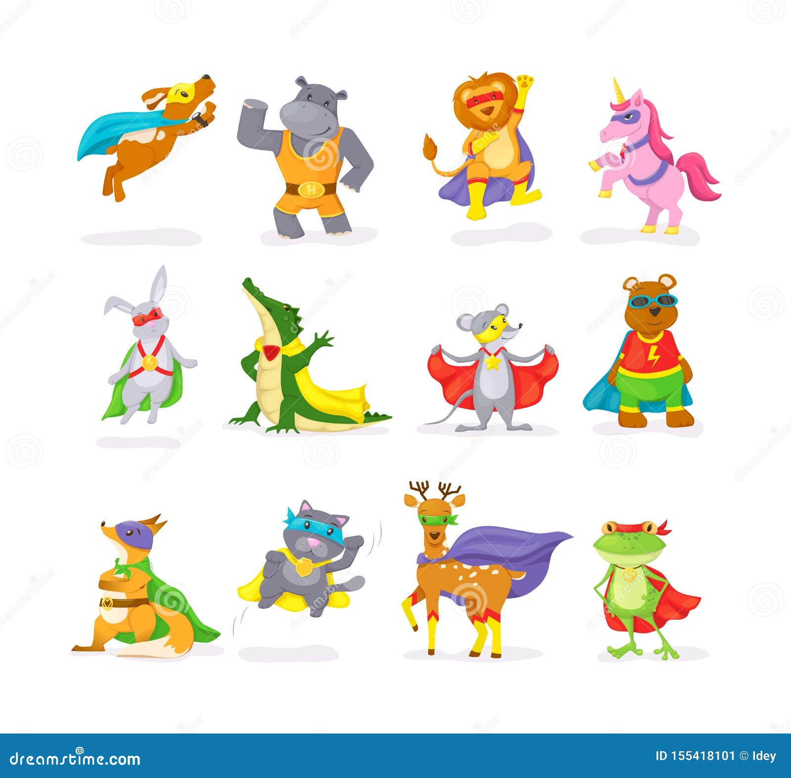 Wallpaper #YWfCDJMBSpphPi3-L-BK332 Cute Superhero Animal Kids with a Superhero Cape and Masks Stock