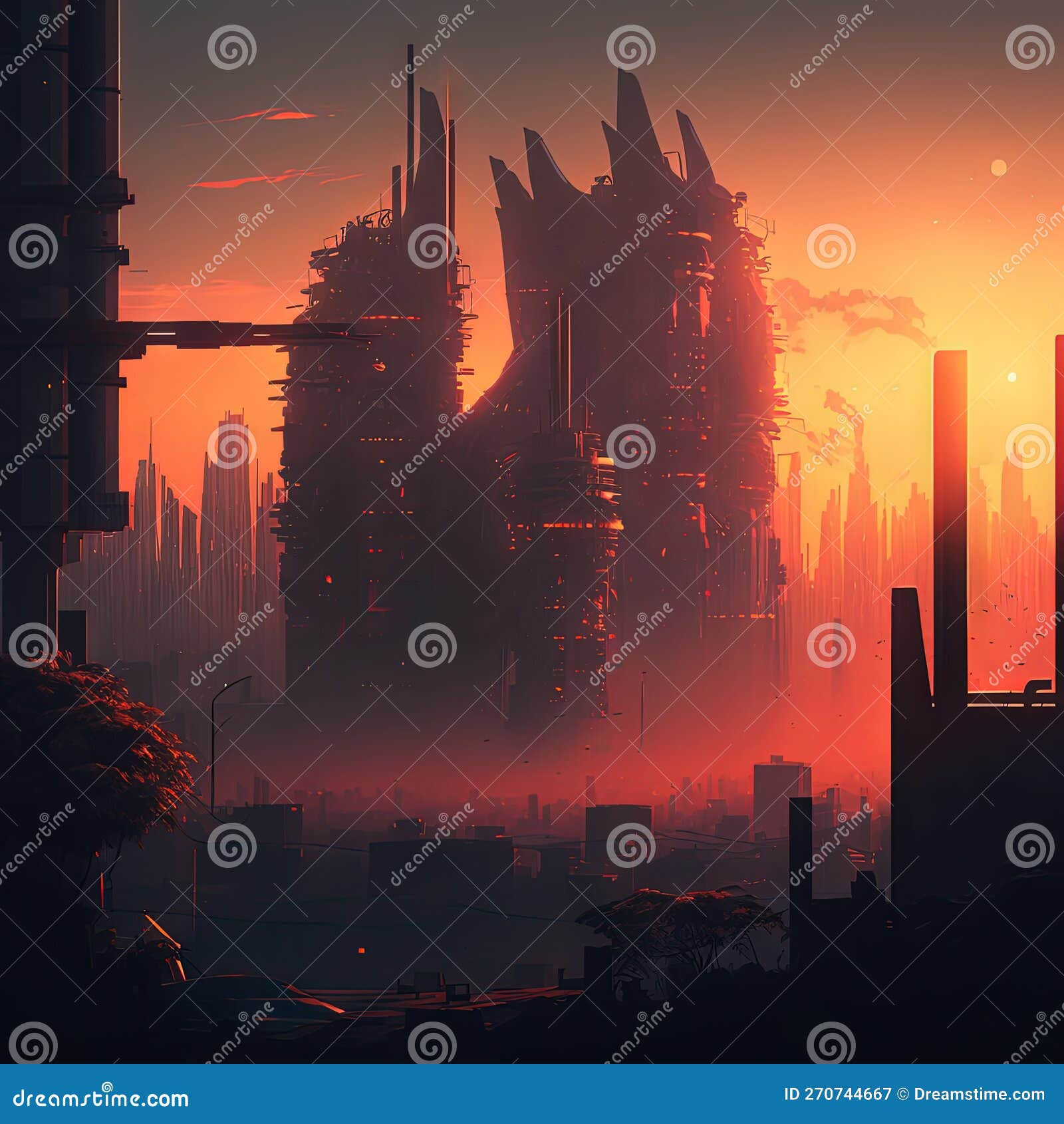 Wallpaper #in1s9I4Bnwiau_P6WQ9f1 Cyberpunk City Silhouette Cityscape Urban Landscape Drawing Imitation