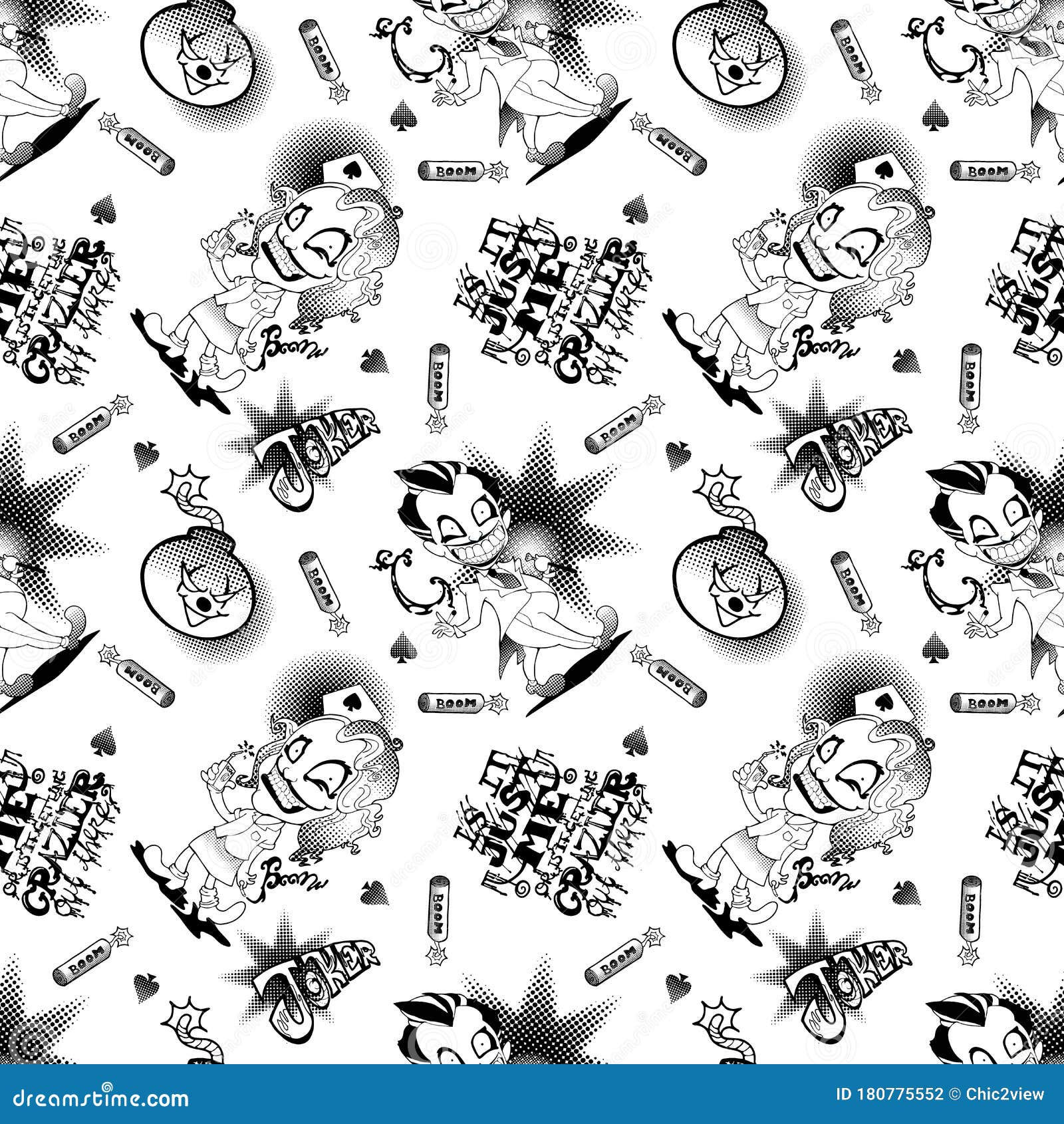 Wallpaper #NywrSZMB0E1QgA7wJvLh46 Cute Kawaii Devilish Joker Motif Black and White Doodle Illustration