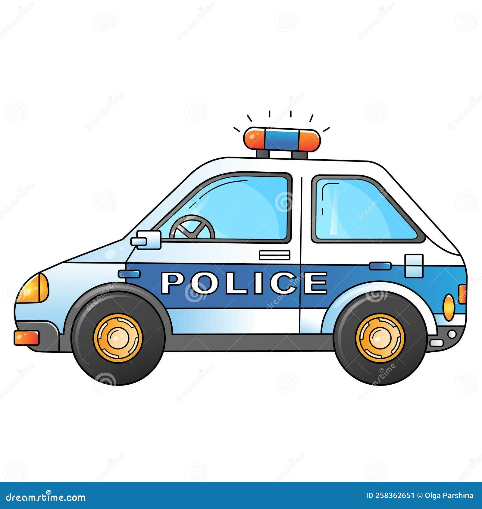 Wallpaper #5_8FapMB3lSXT3zUC-WN309 Cartoon Police Car Image of Transport or Vehicle for Children Stock