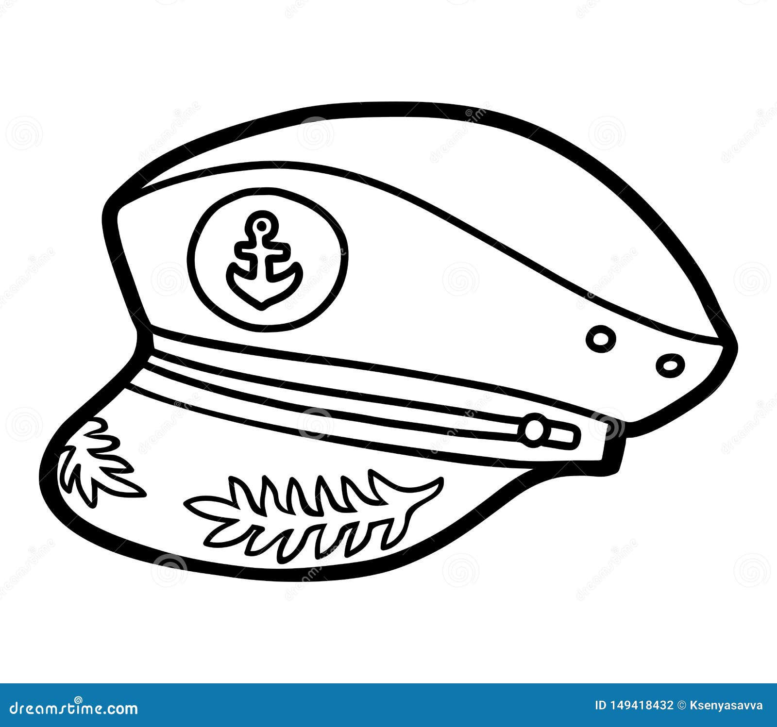 Wallpaper #cDGeNZMB5zzyi_yYDle4352 Coloring Book Cartoon Headwear Captain Hat Stock Vector