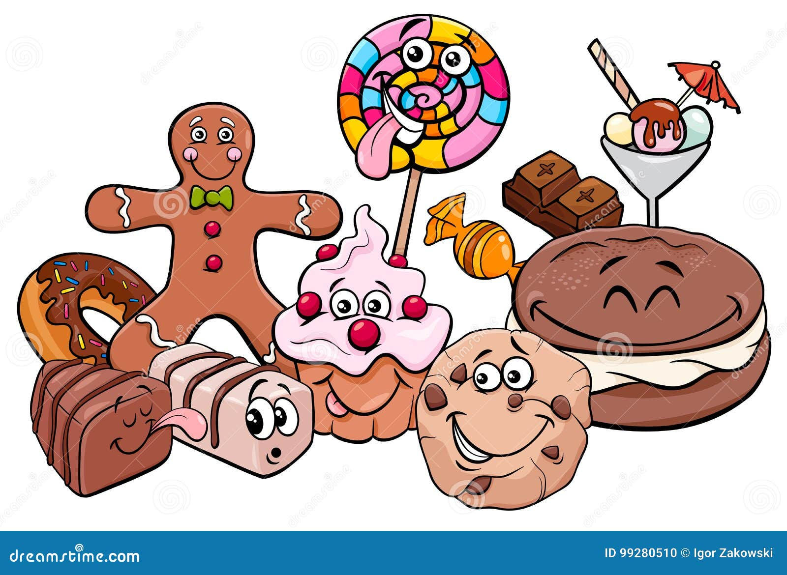 Wallpaper #VrgT1pIBJvJKYCmEUtx7187 Candy Characters Group Cartoon Illustration Stock Vector Illustration