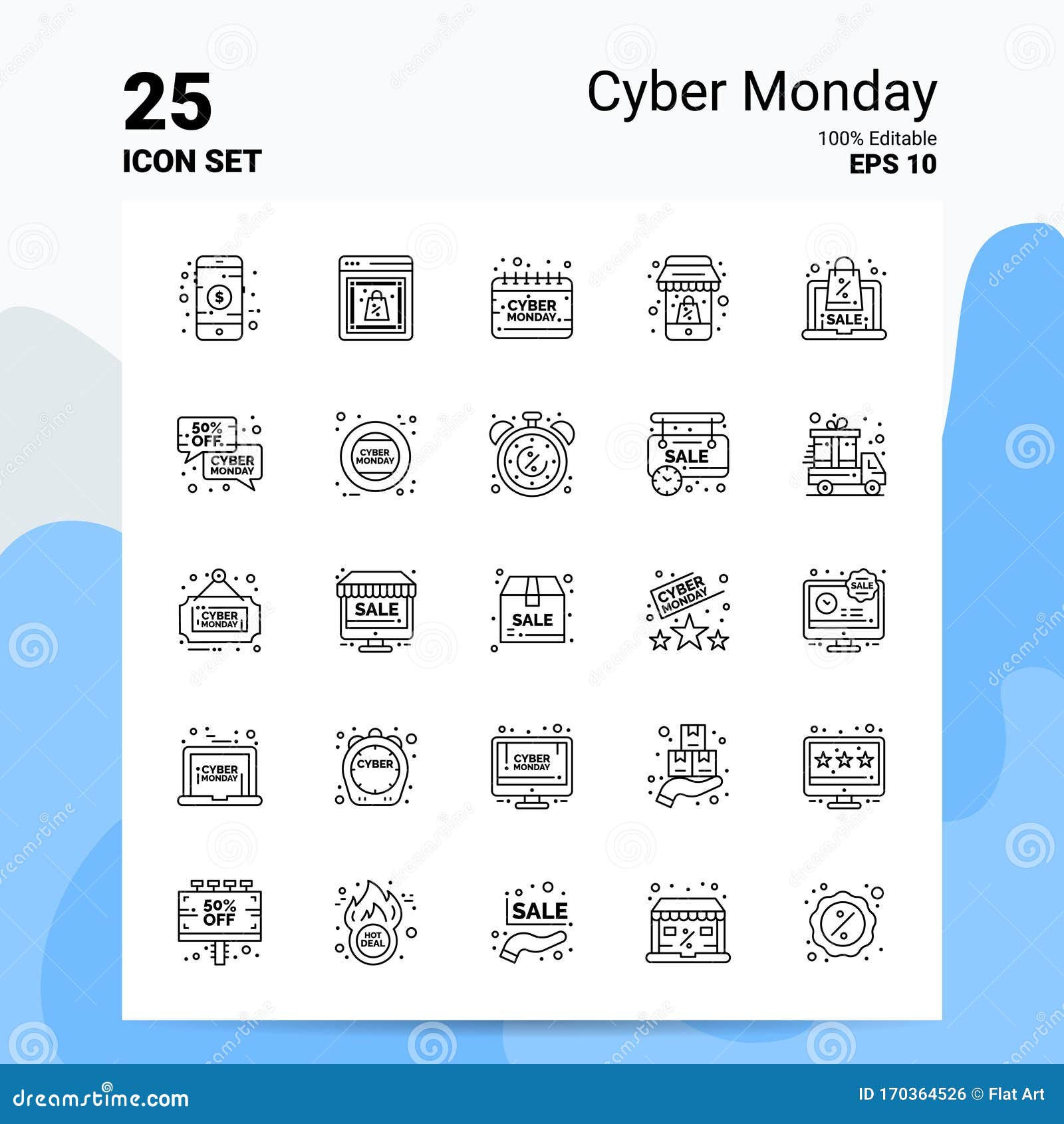 Wallpaper #mmg-HpMBSpphPi3-xiio165 25 Cyber Monday Icon Set 100 Editable Eps 10 Files Stock Vector