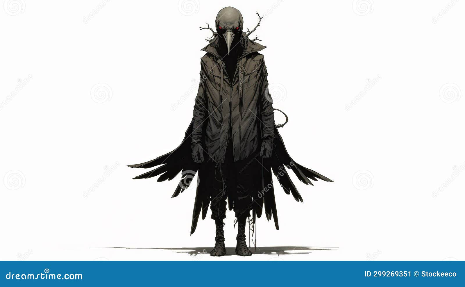 Wallpaper #cDFKNZMB5zzyi_yYTVYy80 Crow Inventive Character Designs in Slender Cyberpunk Manga Stock
