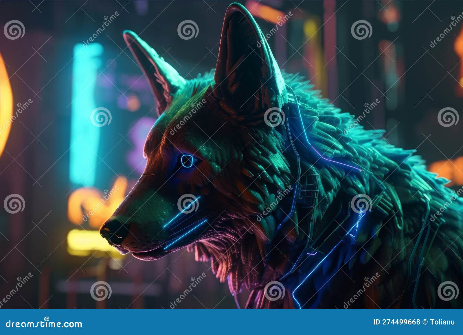 Wallpaper #rGf2-pIBSpphPi3-35I2334 Cyberpunk Coyote a Realistic 3D Cinematic Masterpiece with Rococo