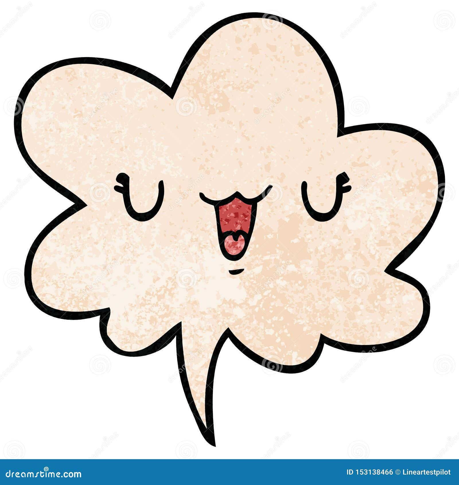 Wallpaper #PGiaG5MBSpphPi3-TiDb25 A Creative Cute Happy Cartoon Face and Speech Bubble in Retro Texture