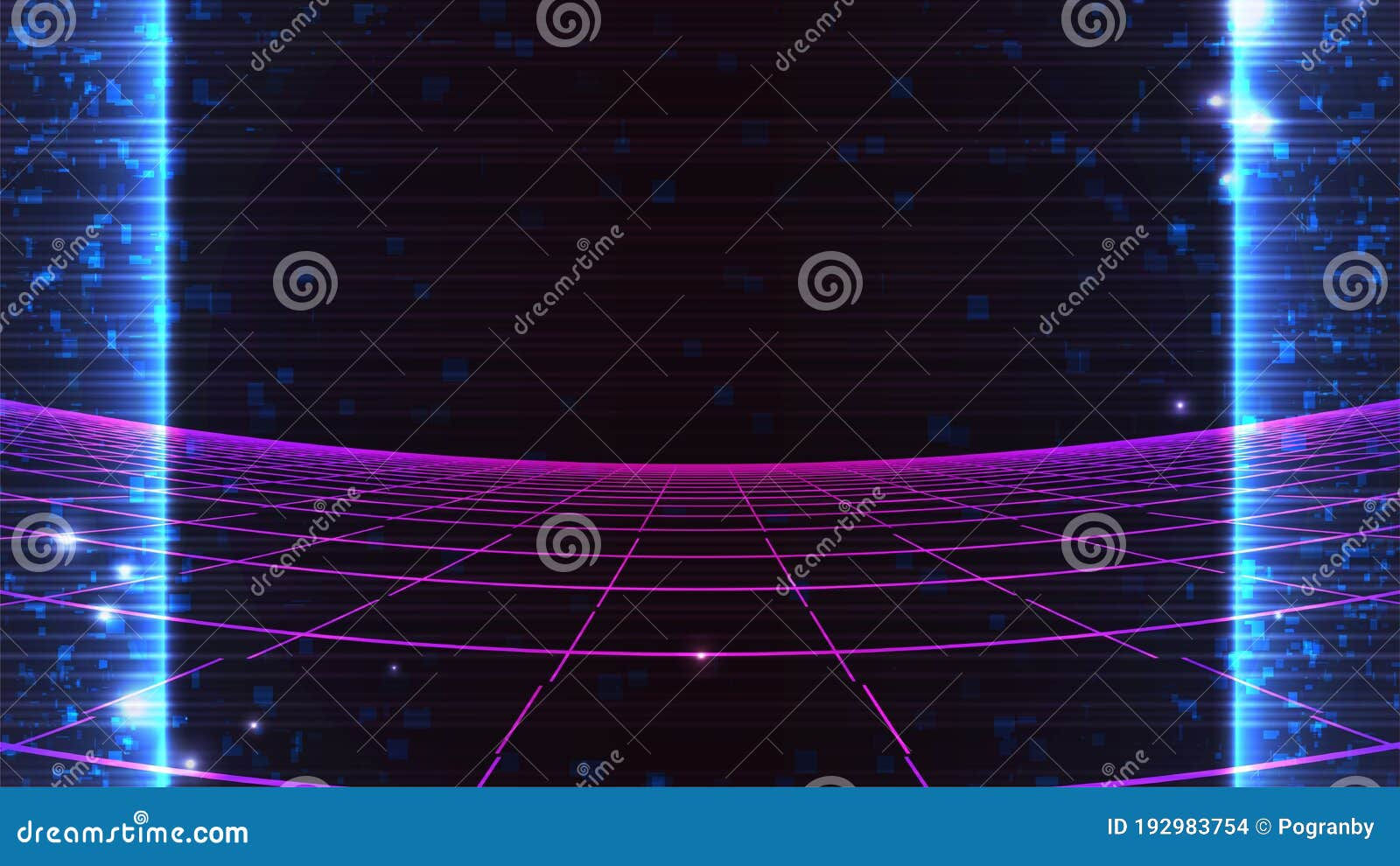 Wallpaper #63P7gY4BFI5NbQksYRjO11 Cyberpunk Dark Background Pink Retro Future Grid Blue Neon Vertical