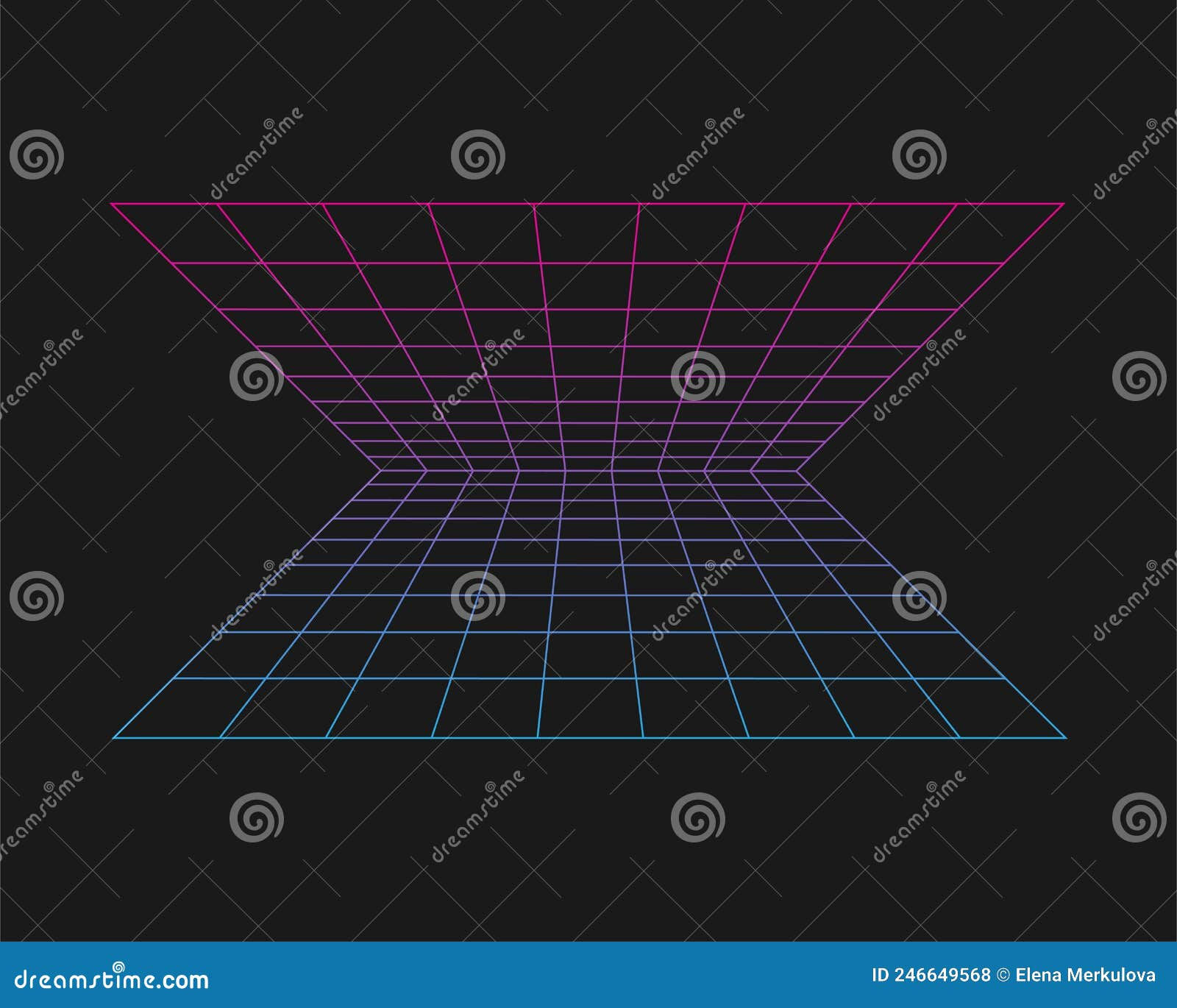 Wallpaper #63P7gY4BFI5NbQksYRjO17 Cyber Grid Retro Punk Perspective Rectangular Tunnel Grid Tunnel