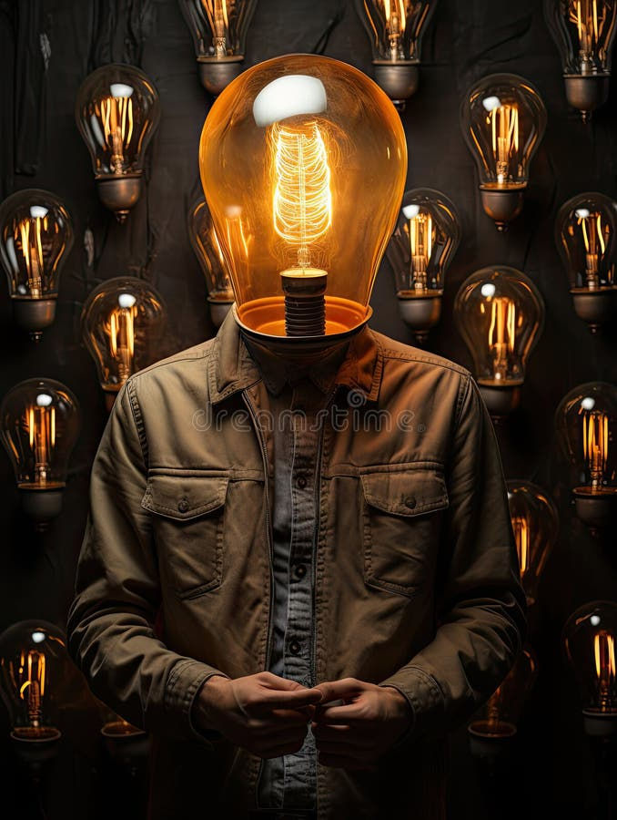 Wallpaper #FbmH3ZIBJvJKYCmEjAF220 A Man with the Light Bulb Head as Inspiration for Many Brilliant Ideas