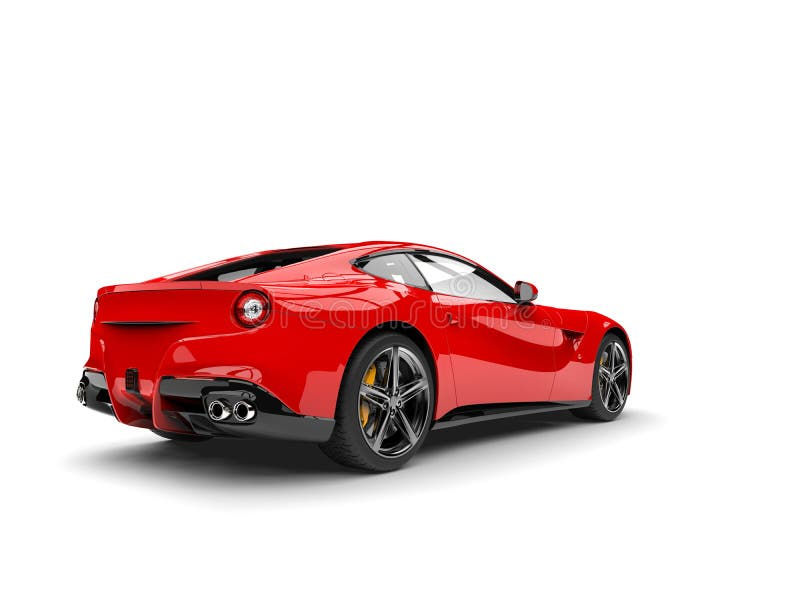 Wallpaper #O7n53ZIBJvJKYCmEmAPR155 Modern Red Sports Concept Car Rear View Stock Illustration