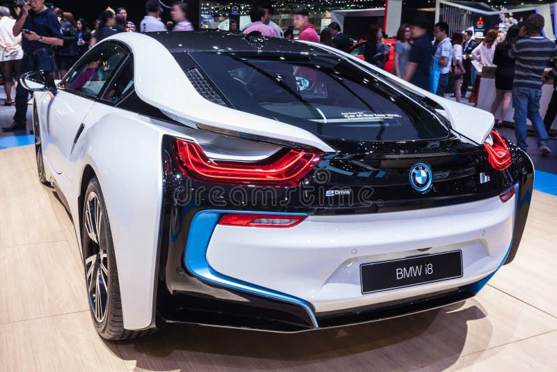 Wallpaper #O7n53ZIBJvJKYCmEmAPR78 Rear View of BMW i8 a Plug in Hybrid Sports Car Editorial Image Image
