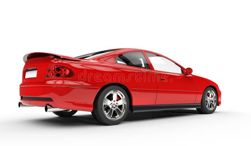 Wallpaper #O7n53ZIBJvJKYCmEmAPR158 Red Sports Car Rear Side View Stock Illustration Illustration of