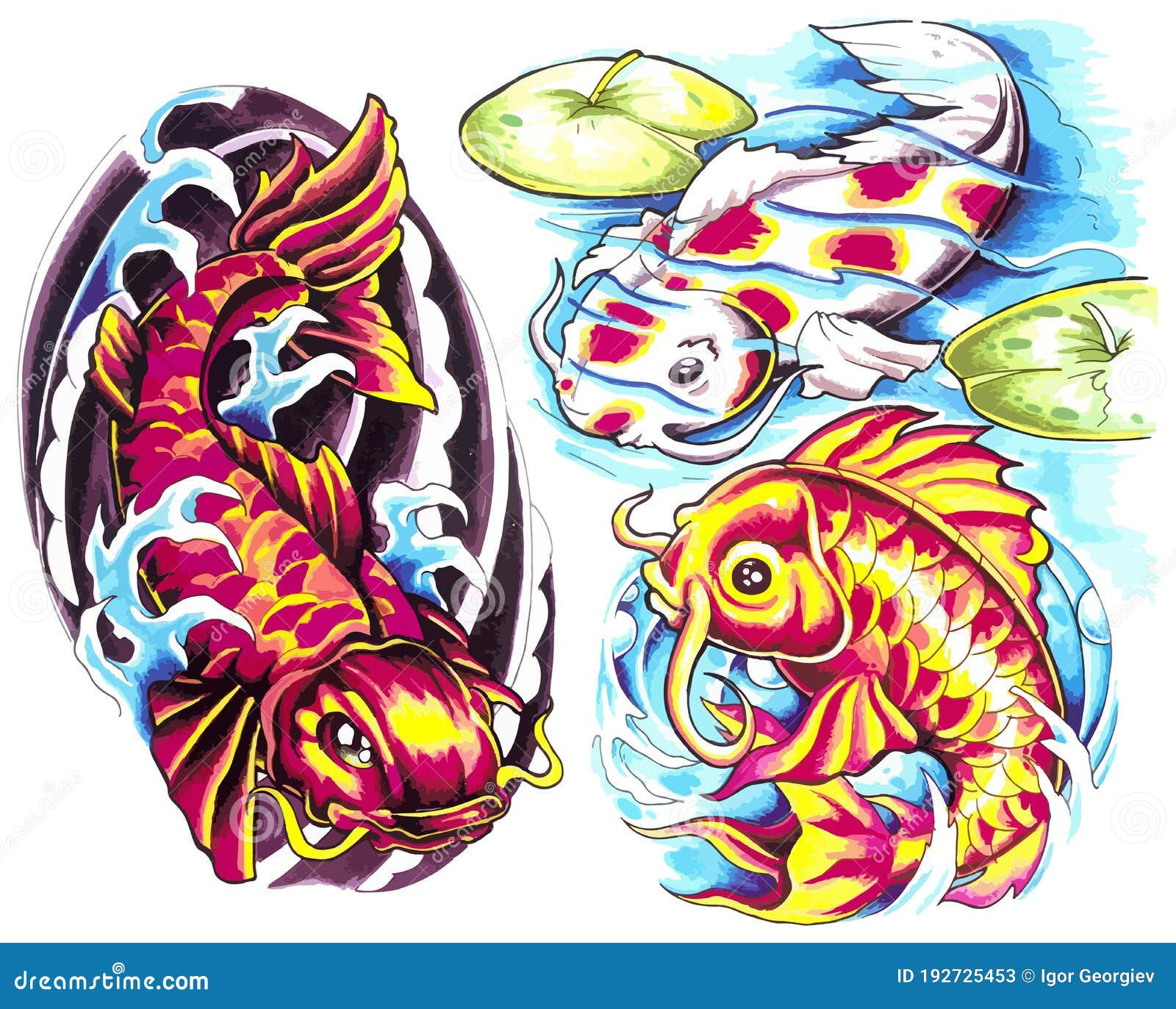 Wallpaper #5e6bc Black Yellow Koi Fish Fish Koi Tattoo Png and Vector with 5016 the