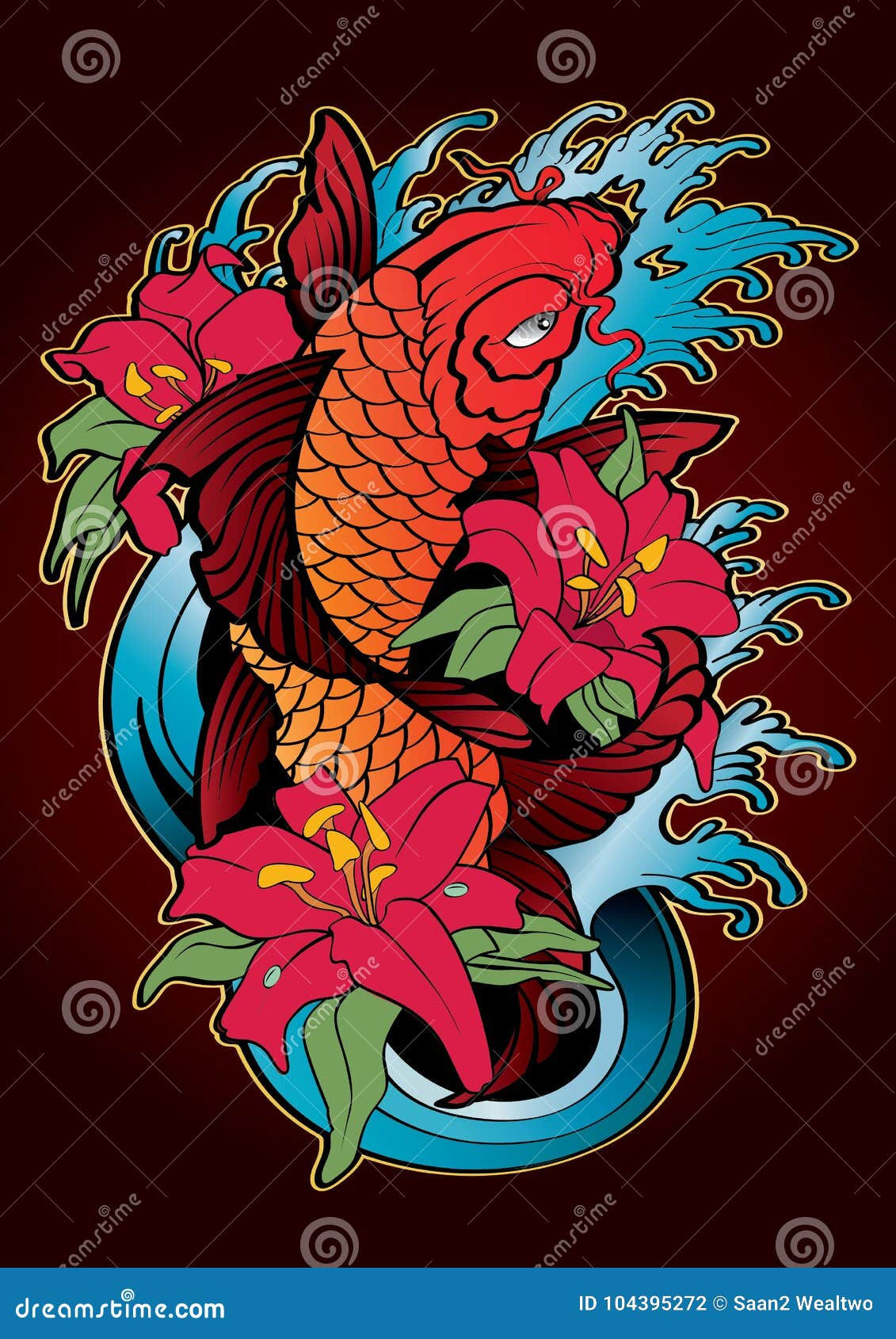 Wallpaper #5e6bc Black Yellow Koi Fish Fish Koi Tattoo Png and Vector with 5016 the