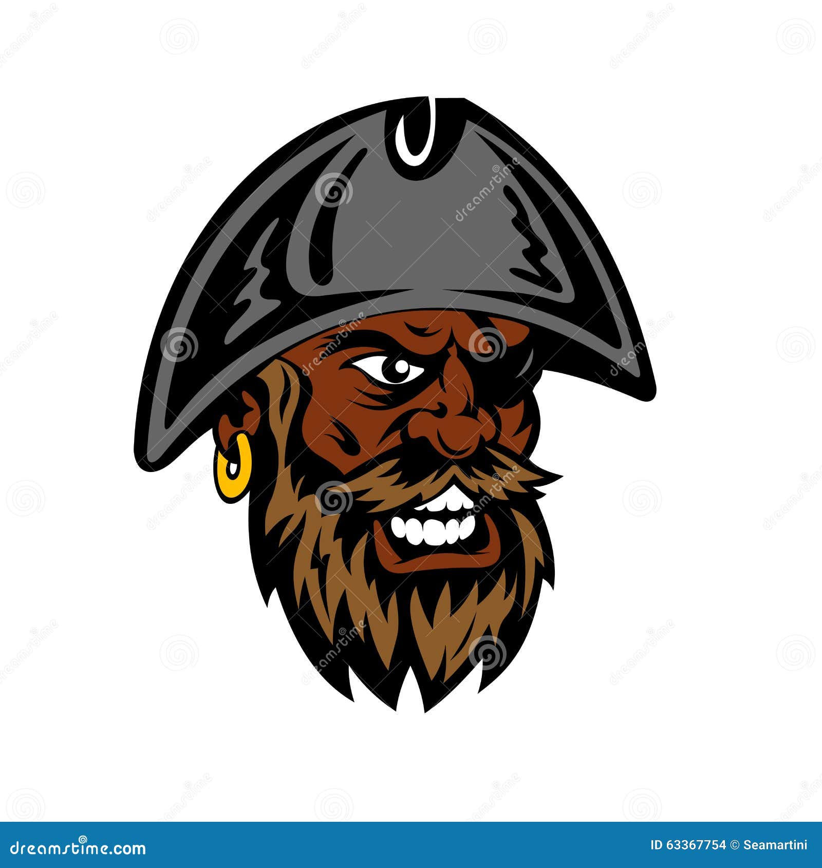 Wallpaper #0jEXNpMB5zzyi_yYPFik121 Yelling Cartoon Bearded Pirate in Captain Hat Stock Vector