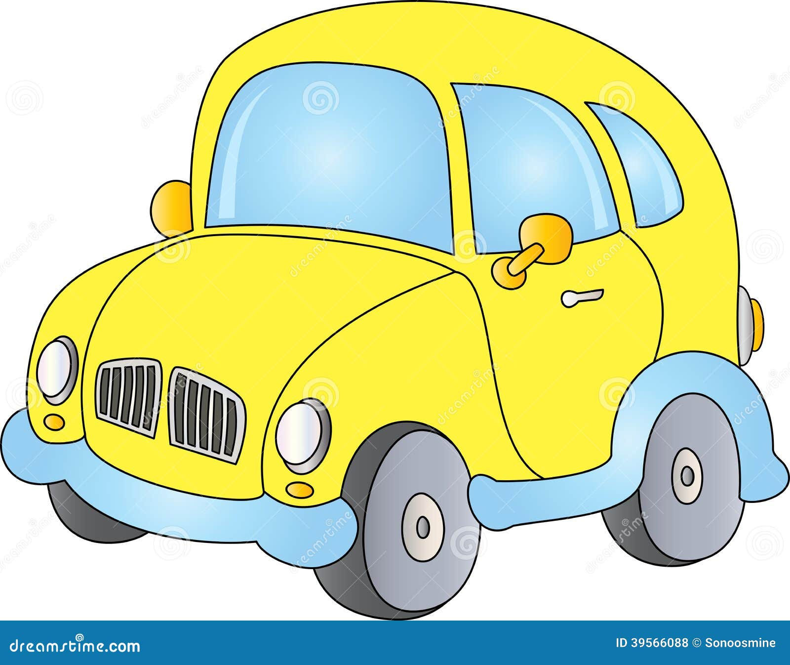 Wallpaper #60421 Yellow Mini Car Cartoon Vector Illustration 1910070 Vector Art at Vecteezy