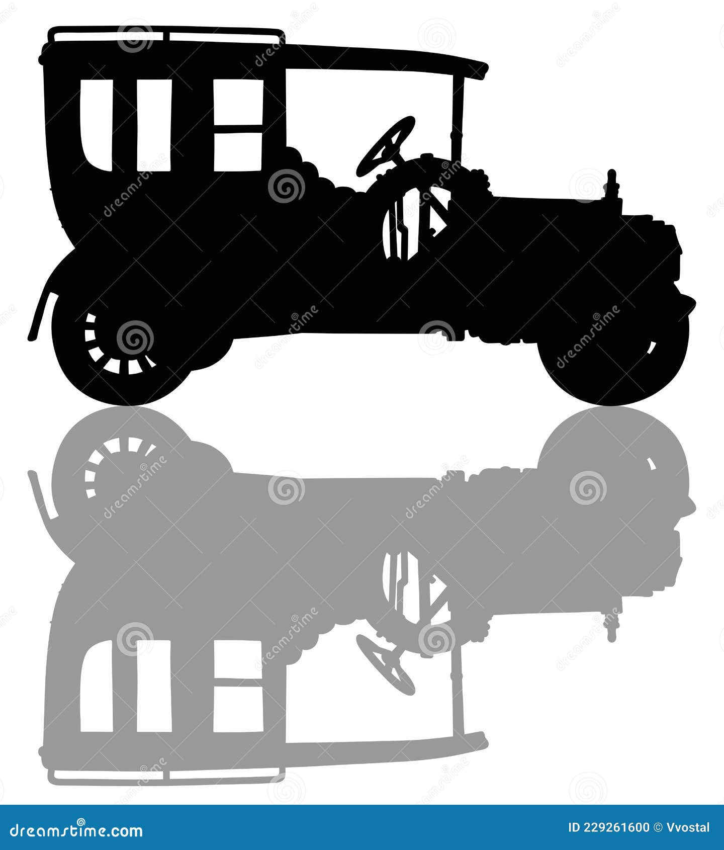 Wallpaper #GGfAC5MBSpphPi3-iNun240 The Black Silhouette of a Vintage Car Stock Vector Illustration of