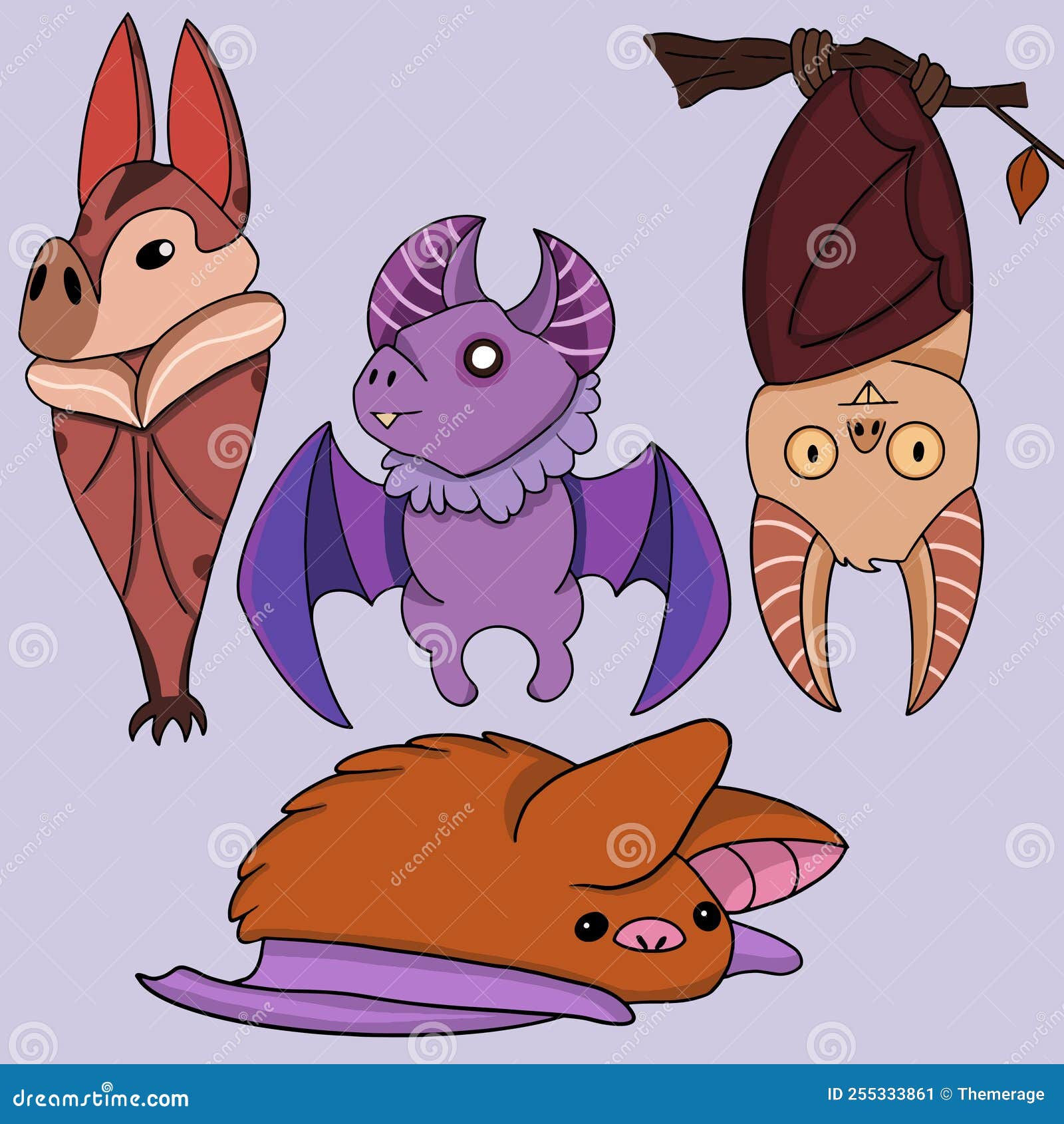 Wallpaper #r3KDMpMBX2lk1u3ogFrF132 A Beautiful Pack of Vampire Bats for Halloween Stock Vector