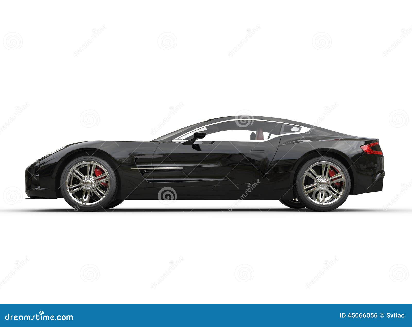 Wallpaper #O0LWPZMBOBpx0NhmgMav48 Black Luxury Sports Car on White Background Side View Stock Photo