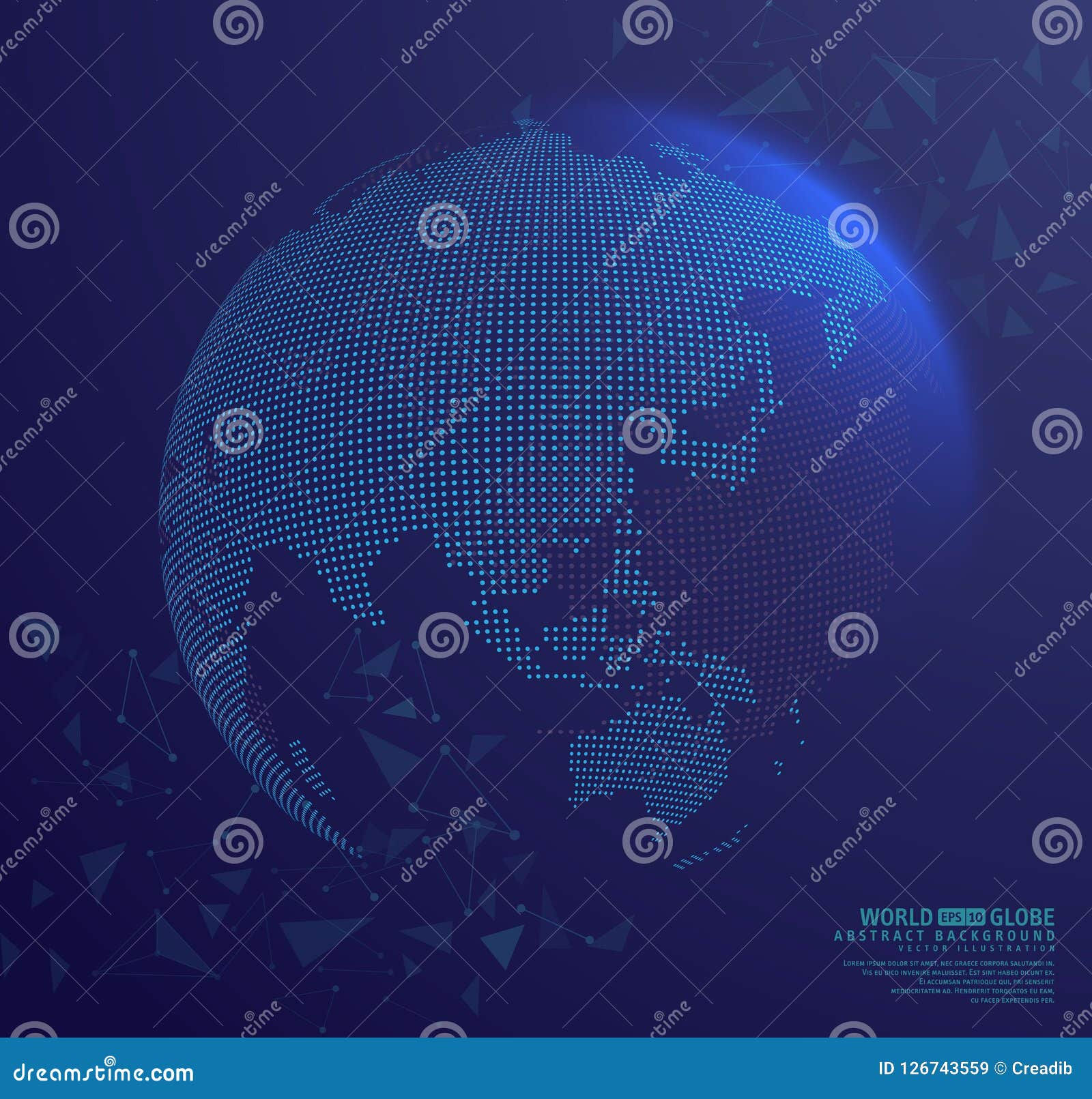 Wallpaper #BGcT6pIBSpphPi3-TUVE74 Blue Abstract Dotted Globe Vector Stock Vector Illustration of Europe
