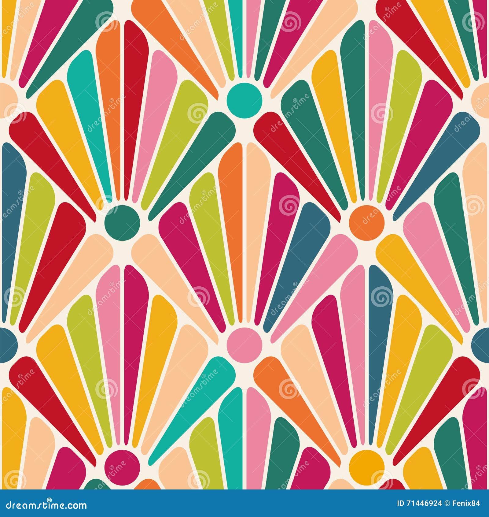 Wallpaper #sx3sLJMBlOZrFDOktMwy79 Bright Color Pattern in the Form of Flower Petals Seamless Vector