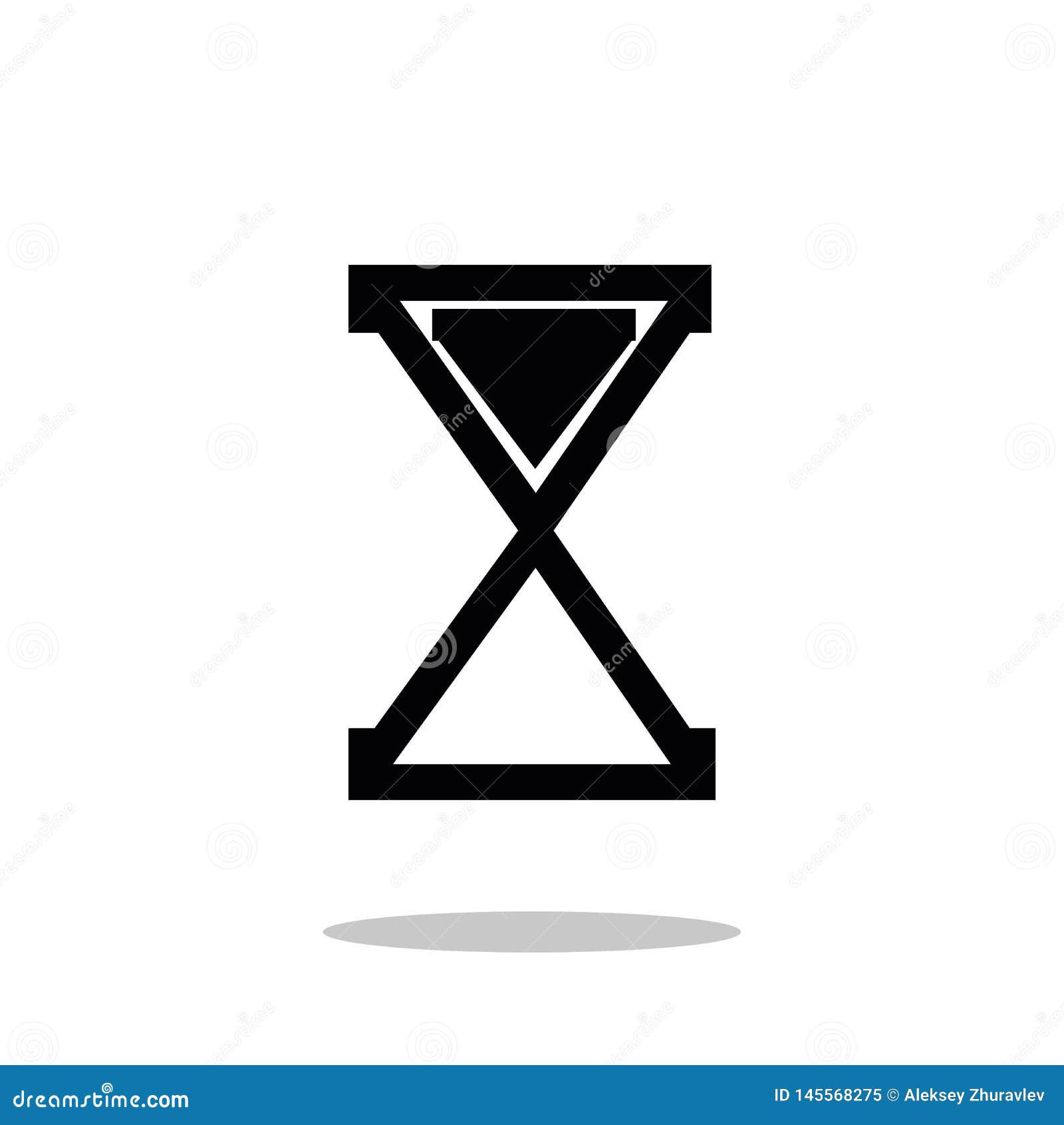 Wallpaper #wZyy4ZIBZHQxiYarrLy4270 Business Icon of Hourglass Black and White Fill Color on White