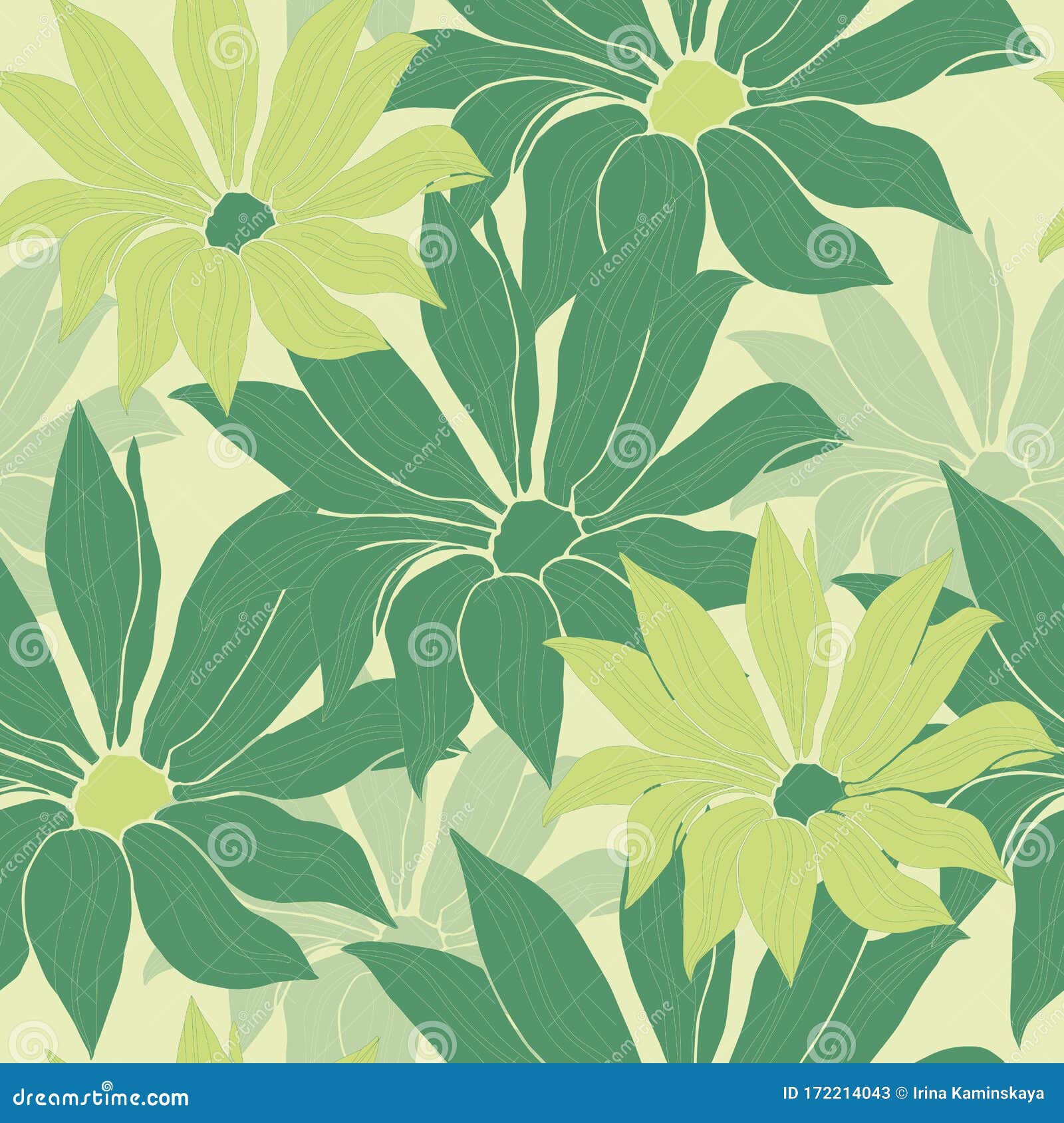 Wallpaper #vzMjM5MBcgDP3FvJIKmd2 Bright Background with Green Flowers Vector Geometric Seamless Pattern