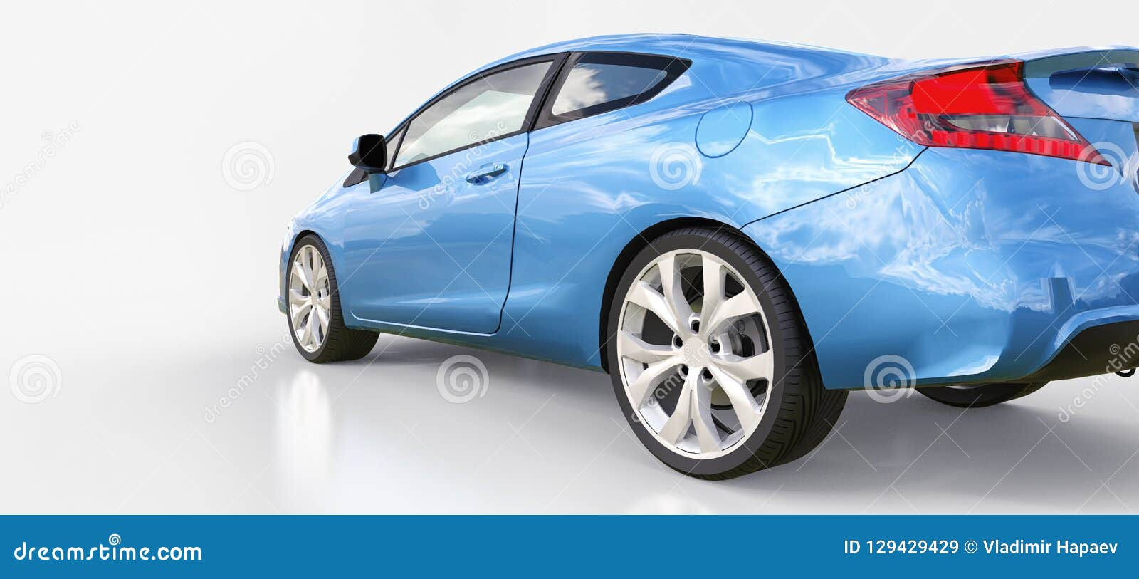 Wallpaper #U0KnPJMBOBpx0NhmacF9142 Blue Small Sports Car Coupe 3D Rendering Stock Illustration