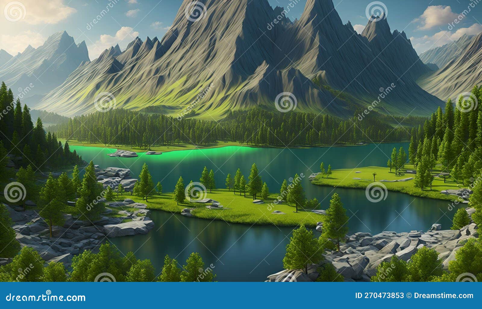 Wallpaper #HiysSpMB0E1QgA7wufcS245 Beautiful Lake with Rocks and Mountains Green Forest Paradisiacal