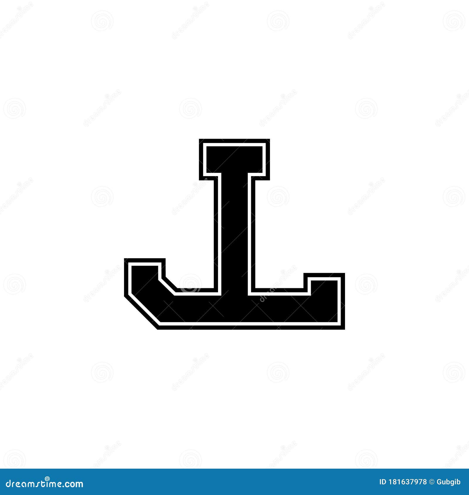 Wallpaper #32gDHZMBSpphPi3-UySa220 Black and White Letter Jl Initial Logo Icon Stock Vector Illustration