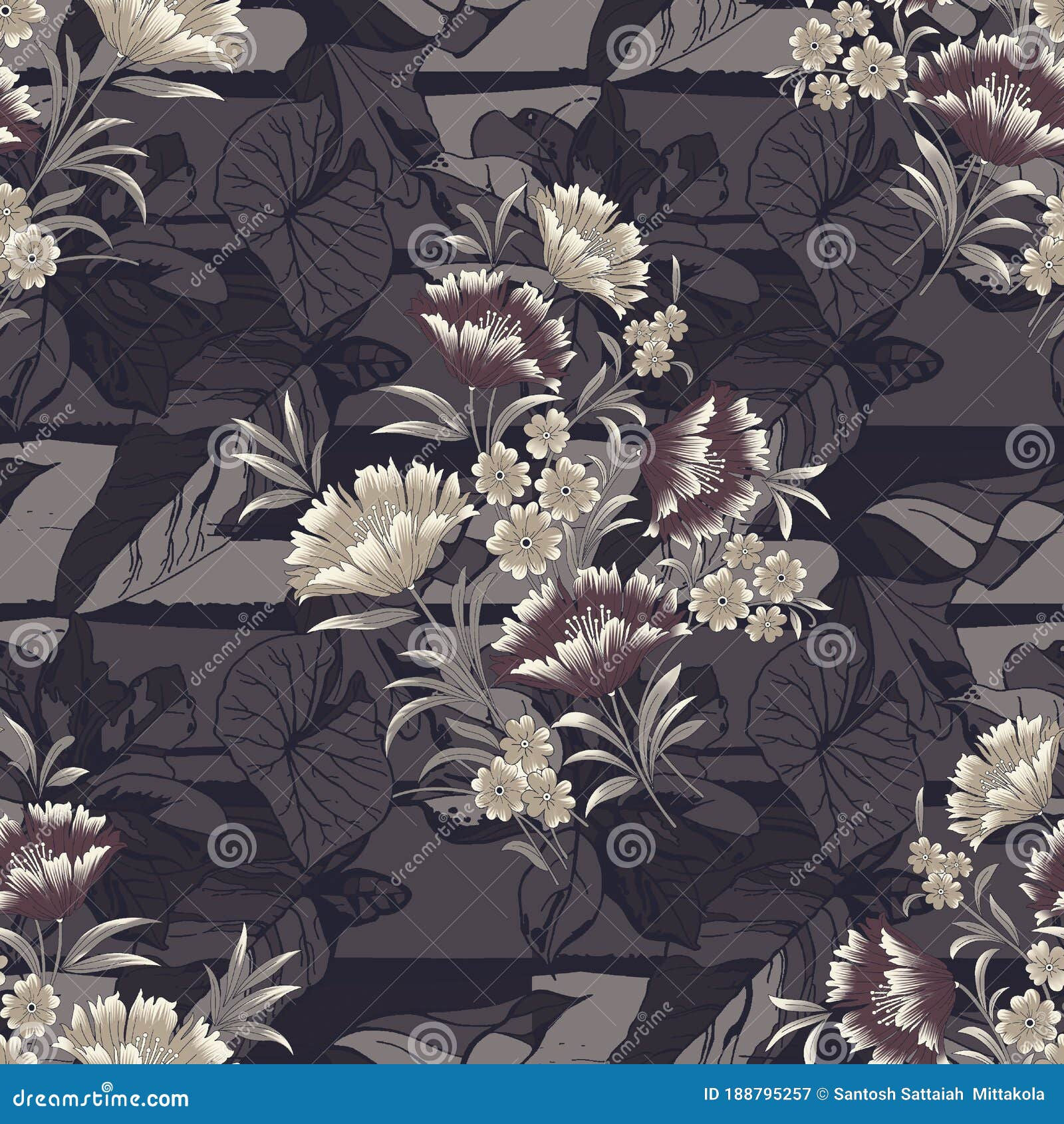 Wallpaper #4GdP9JIBSpphPi3-k3mn62 Beautiful Flower Pattern Floral Colorful Seamless Allover Design Stock