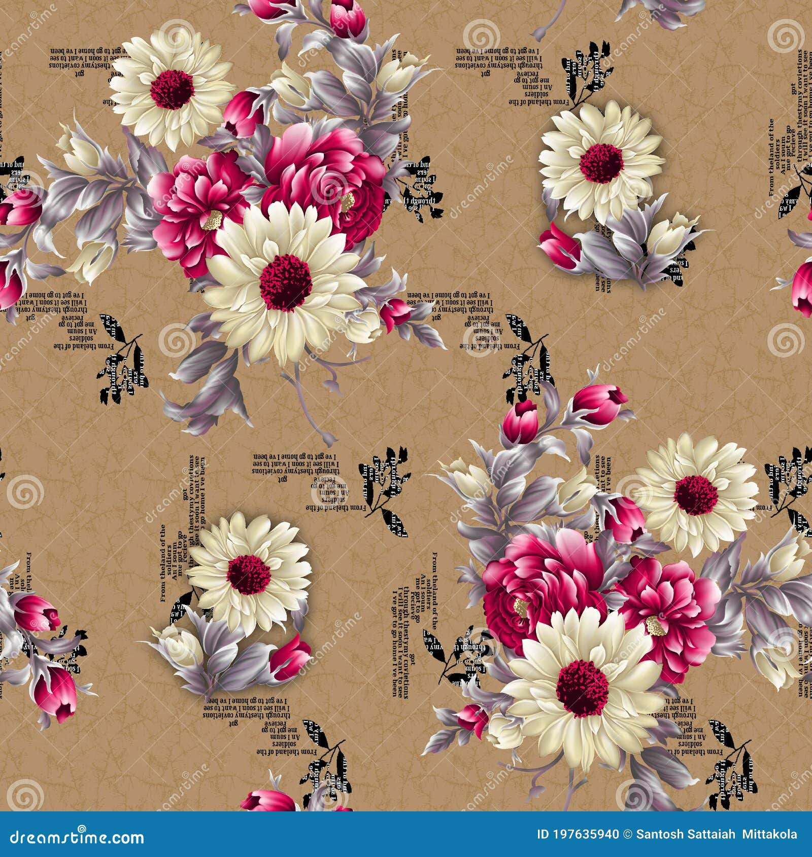 Wallpaper #4GdP9JIBSpphPi3-k3mn33 Beautiful Flower Pattern Floral Colorful Seamless Allover Design