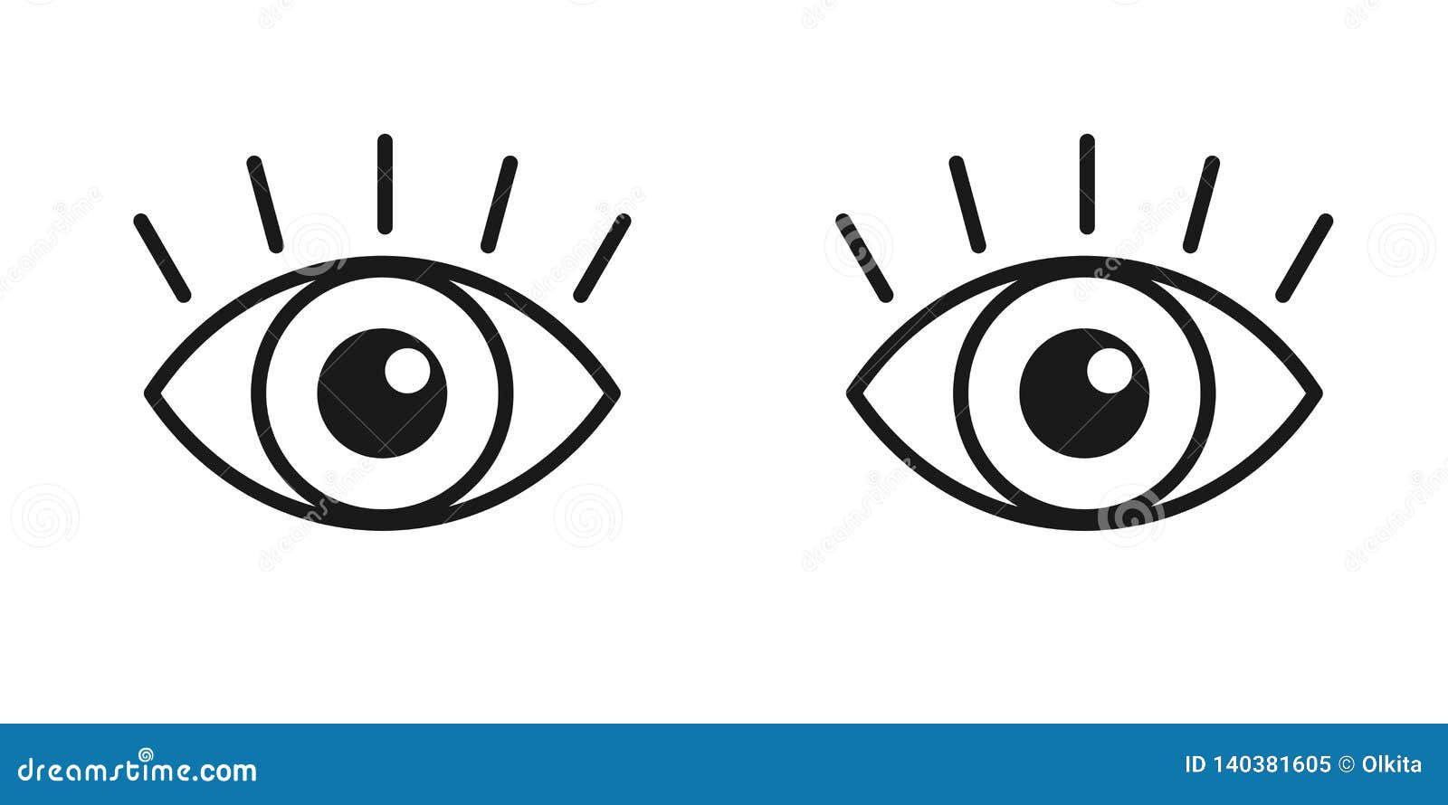 Wallpaper #lGfS95IBSpphPi3-XIdN294 Black Isolated Outline Icon of Pair Eyes with Eyelash on White