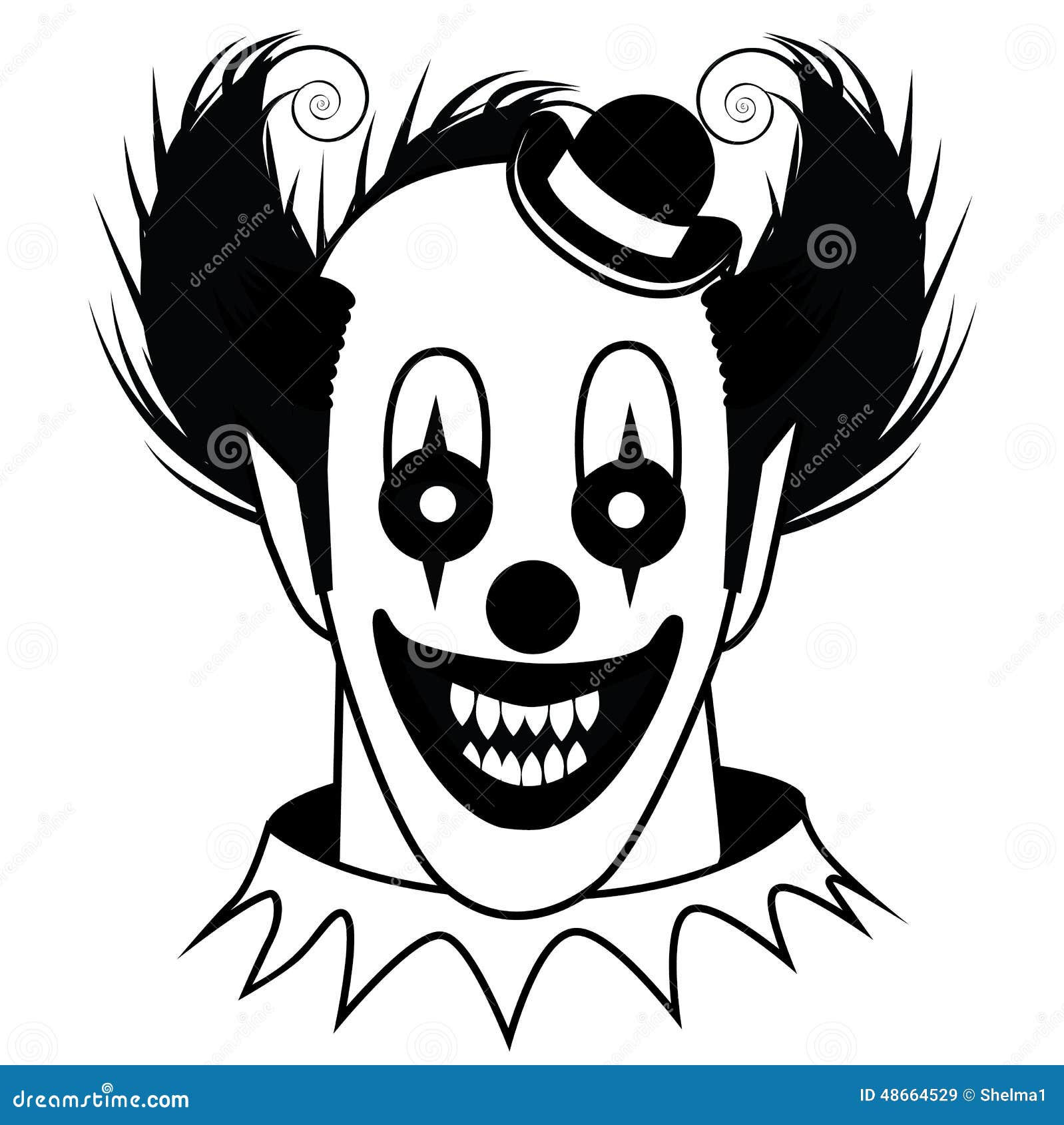 Wallpaper #s2eU95IBSpphPi3-kIZO333 Black and White Creepy Clown Stock Vector Illustration of