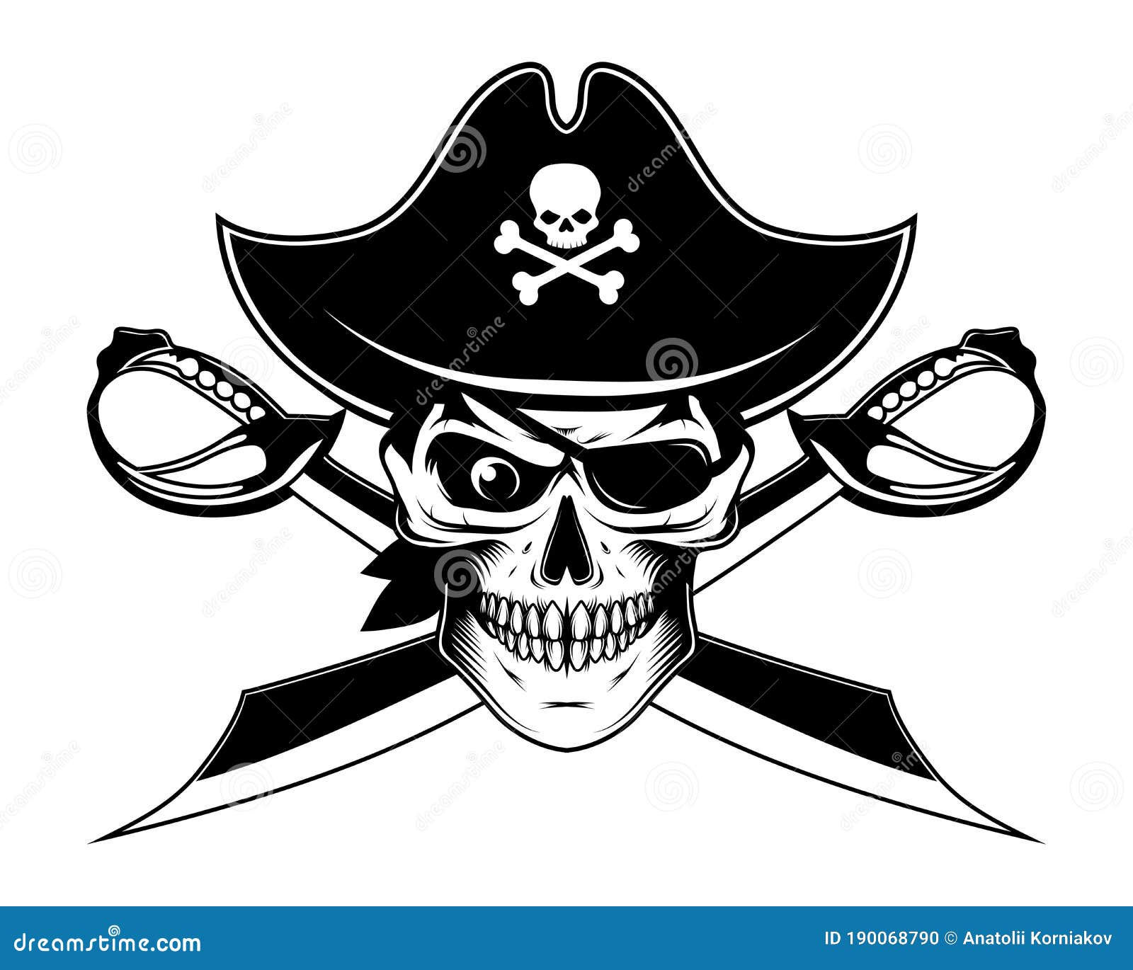 Wallpaper #0jEXNpMB5zzyi_yYPFik279 Bearded Evil Pirate Sabers Crosswise Captain Logo Stock Vector