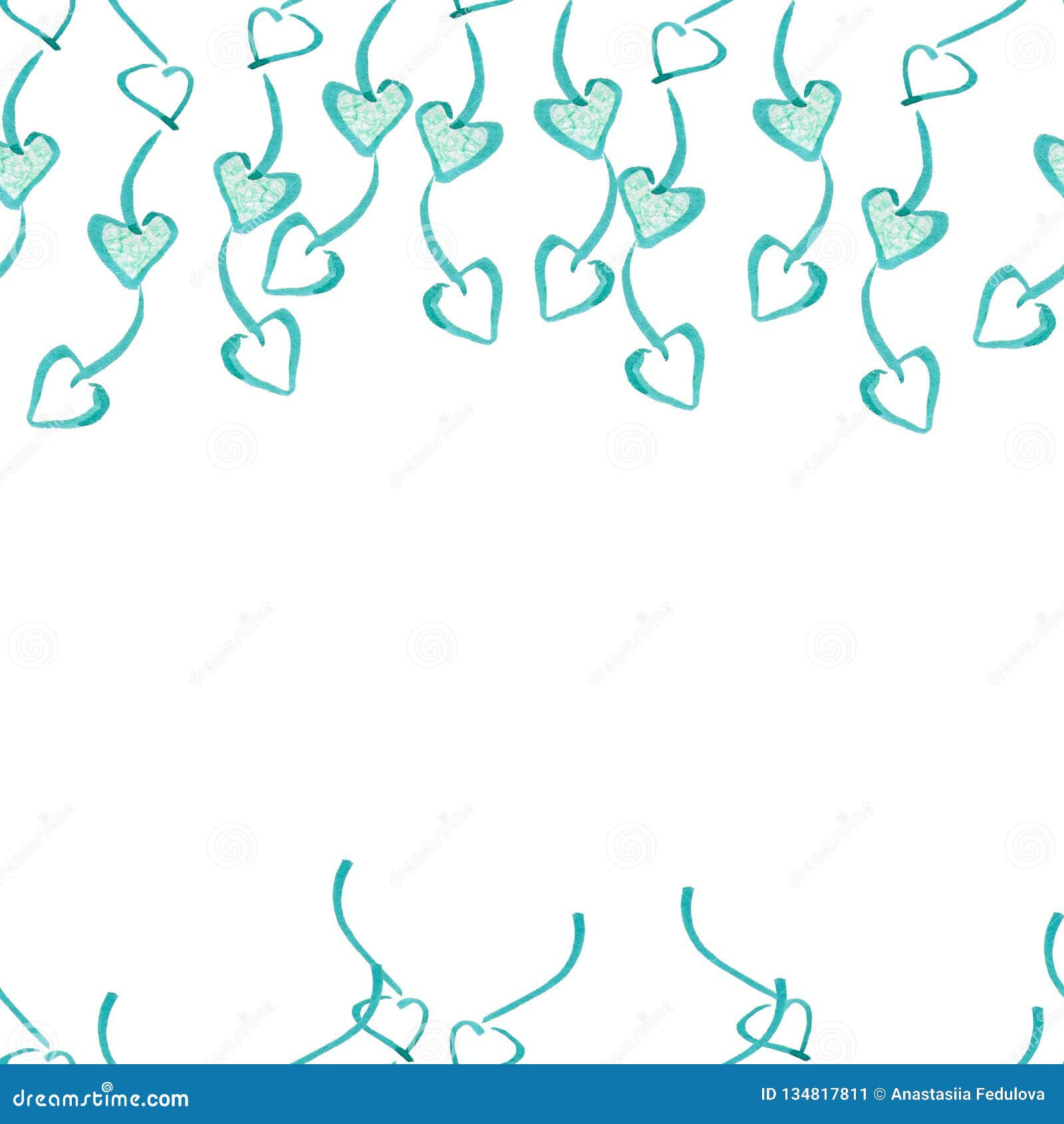 Wallpaper #Tmd395IBSpphPi3-tobx152 Blue Green Hearts on the White Backdrop Seamless Pattern Stock