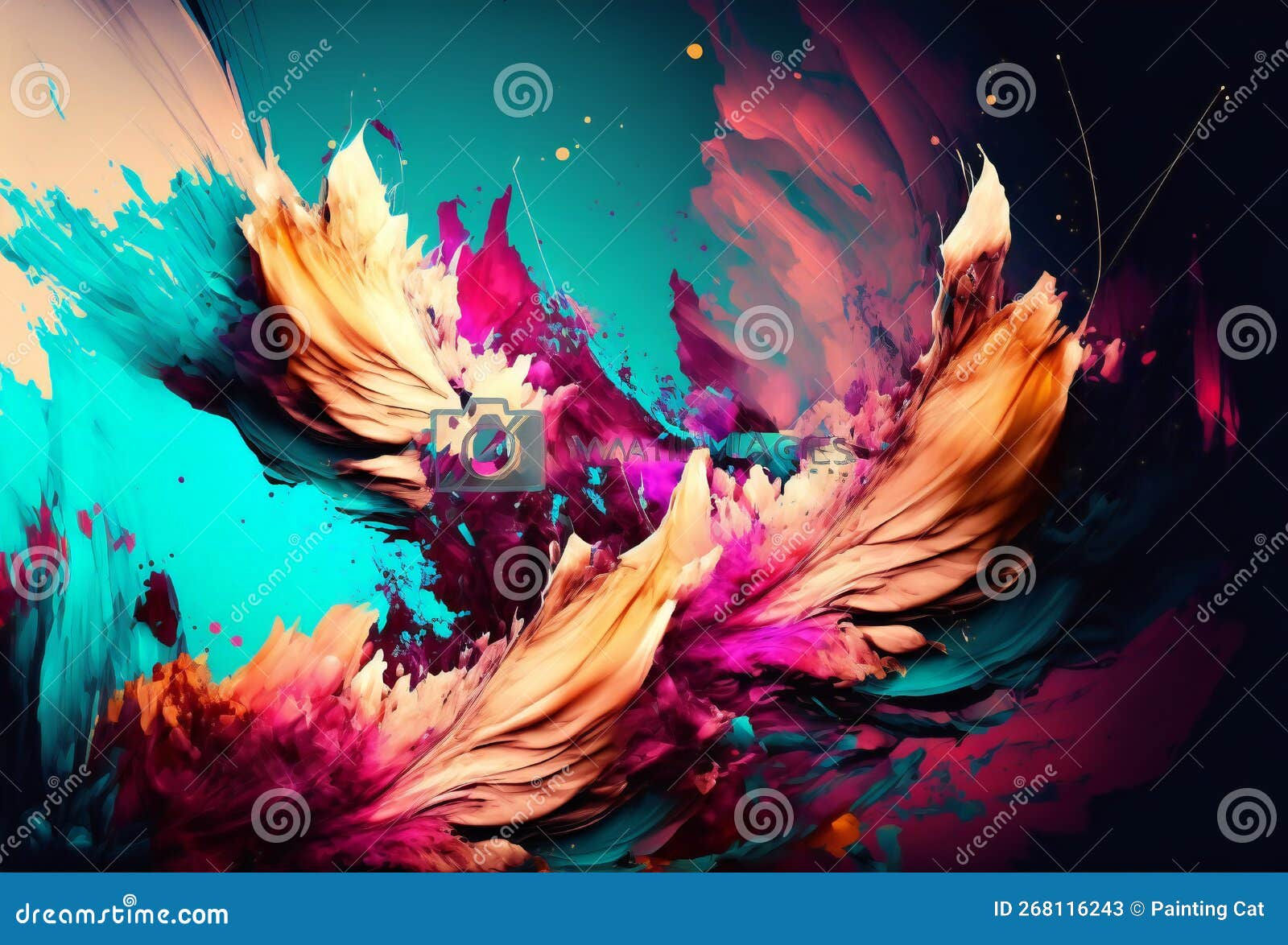 Wallpaper #uB09LZMBlOZrFDOkSs-D253 Bright Artistic Splashes Abstract Painting Color Abstract Background