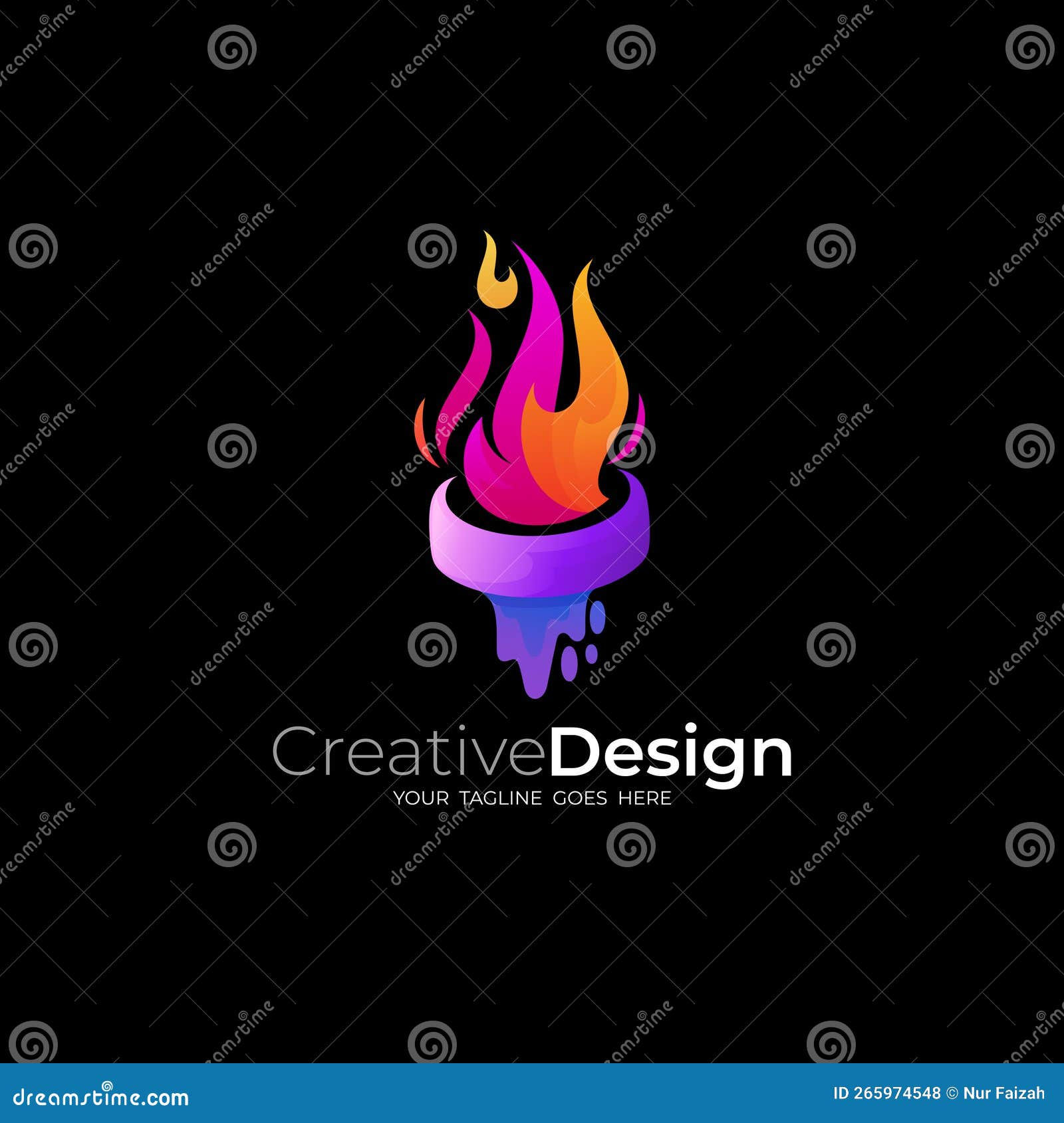 Wallpaper #qx07LZMBlOZrFDOk4M_h47 Burning Torch Logo Design Vector 3D Colorful Logos Stock Vector