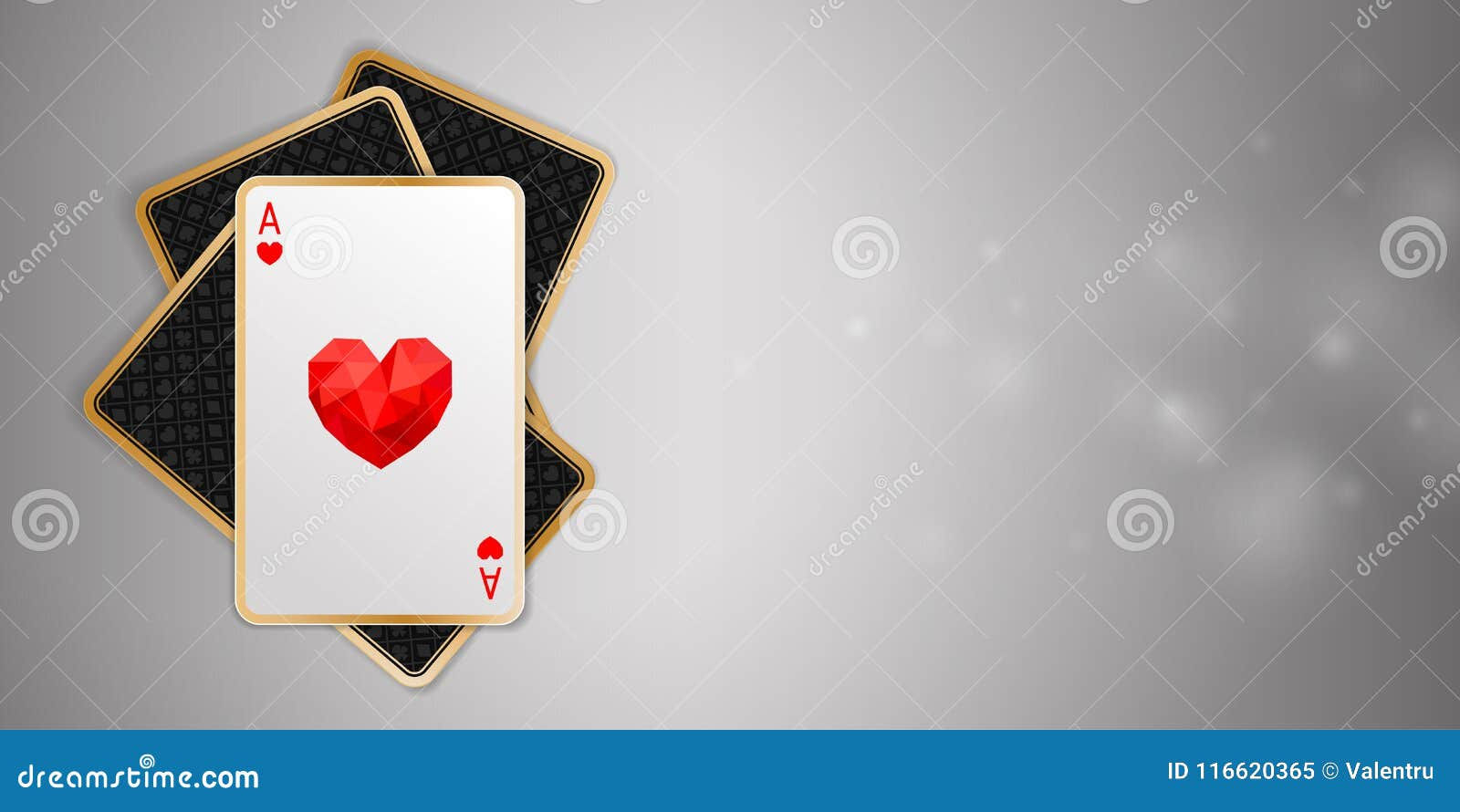 Wallpaper #E-pOVZMBlwTYPL18Hw3e74 Banner with One Heart Ace in Four Playing Cards Stock Vector