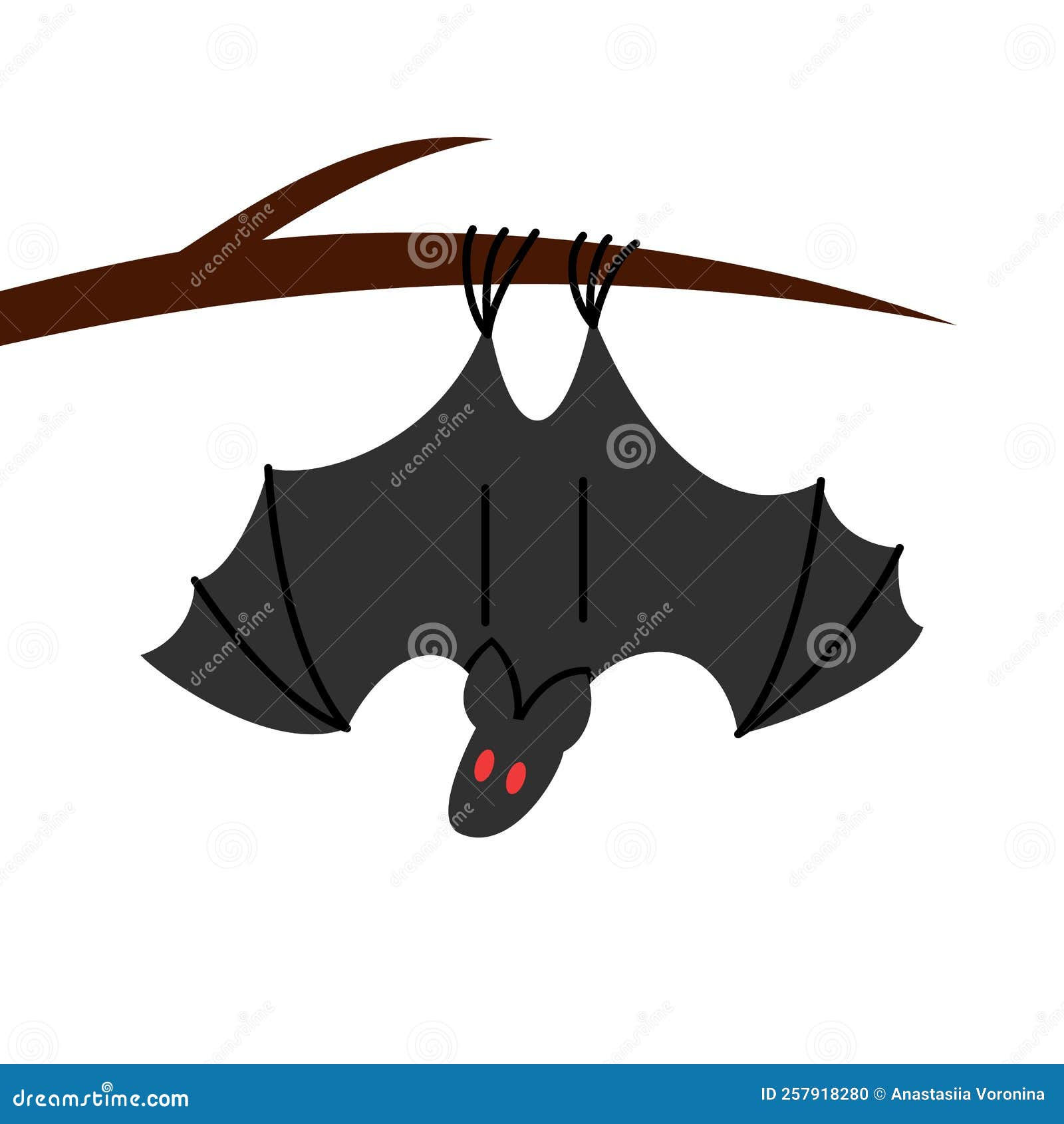 Wallpaper #2mdTDJMBSpphPi3-nt1P293 Bat Hanging Upside Down on a Branch Stock Vector Illustration of