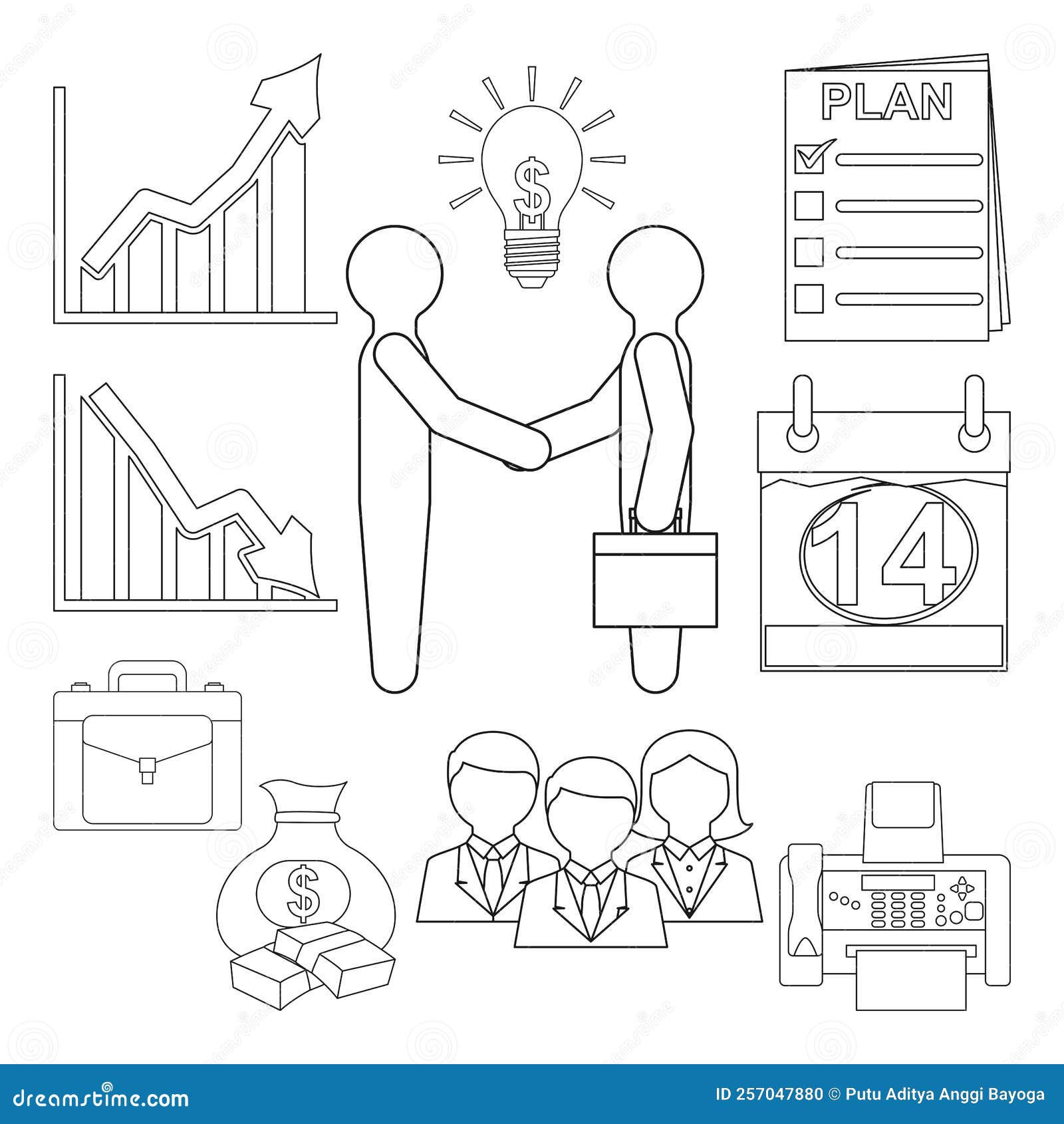 Wallpaper #wZyy4ZIBZHQxiYarrLy4318 Business Icon Set Stock Vector Illustration of Idea 257047880